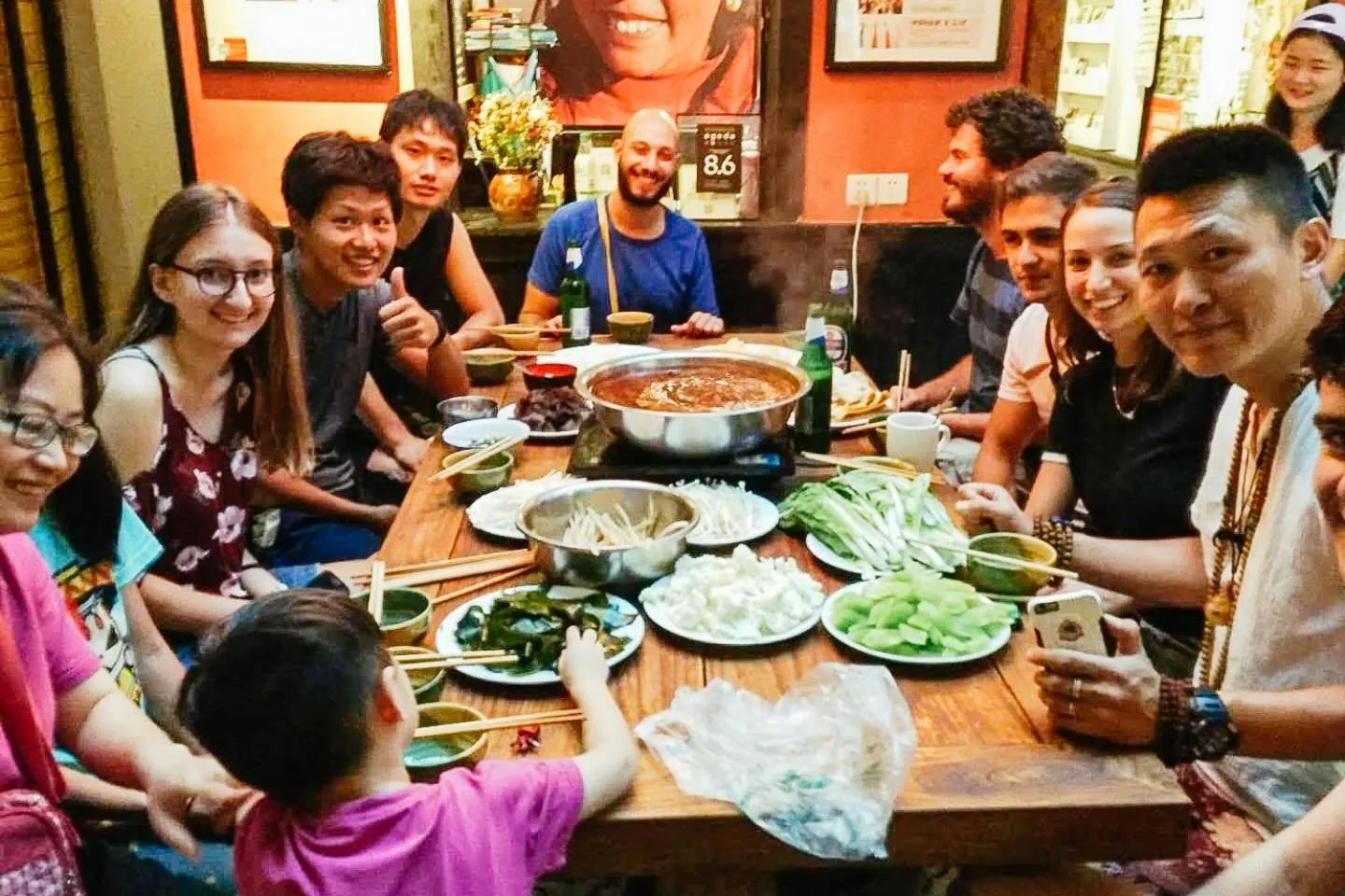 Communal lounge/ TV room in Chengdu Mix Hostel