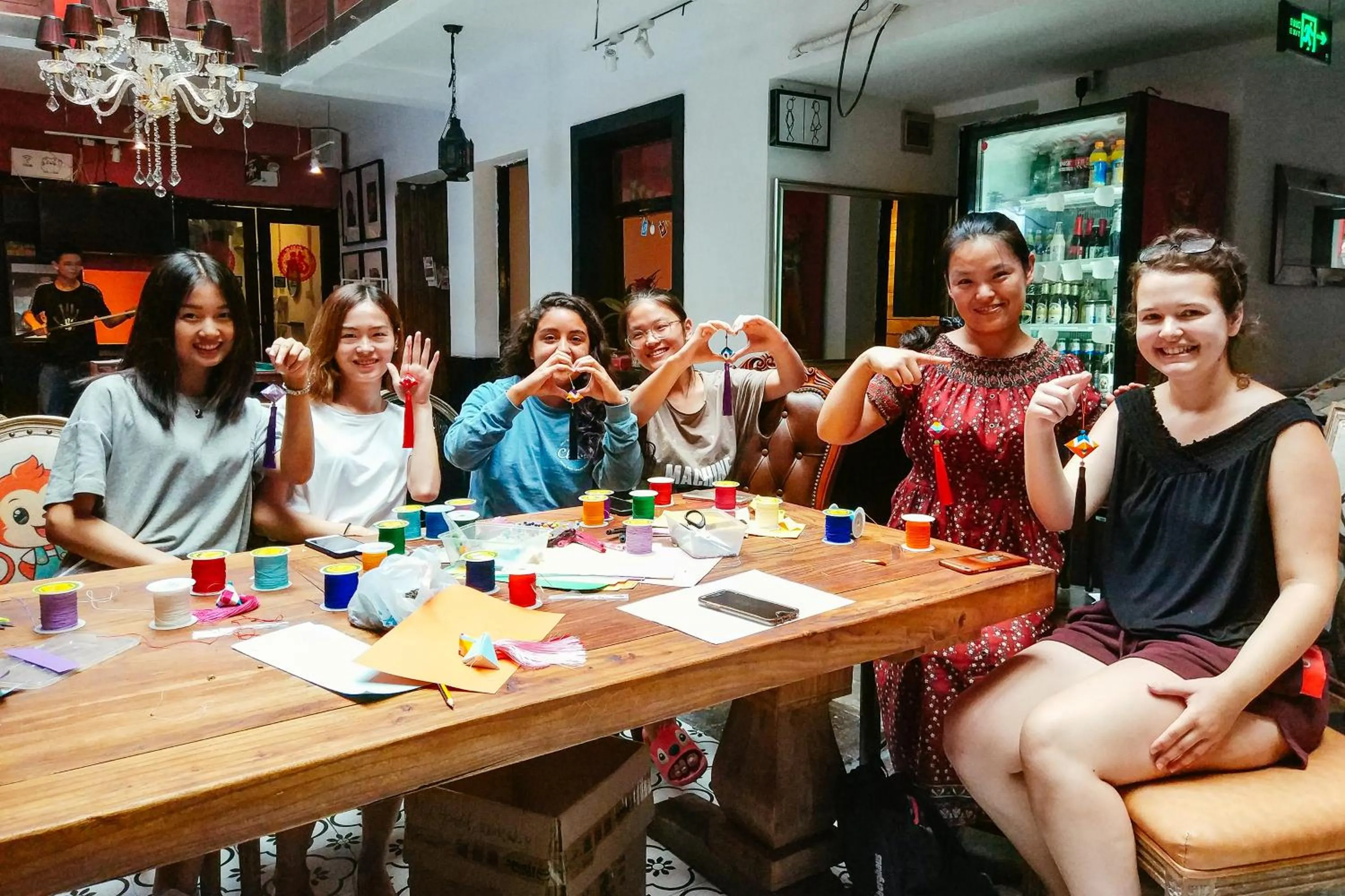 Communal lounge/ TV room in Chengdu Mix Hostel