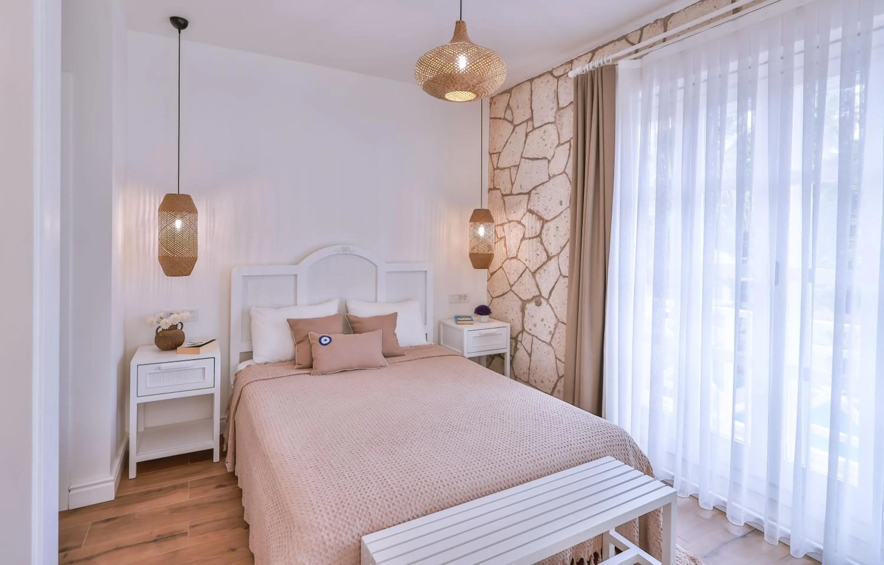 Bed in Alacati Balbadem Hotel