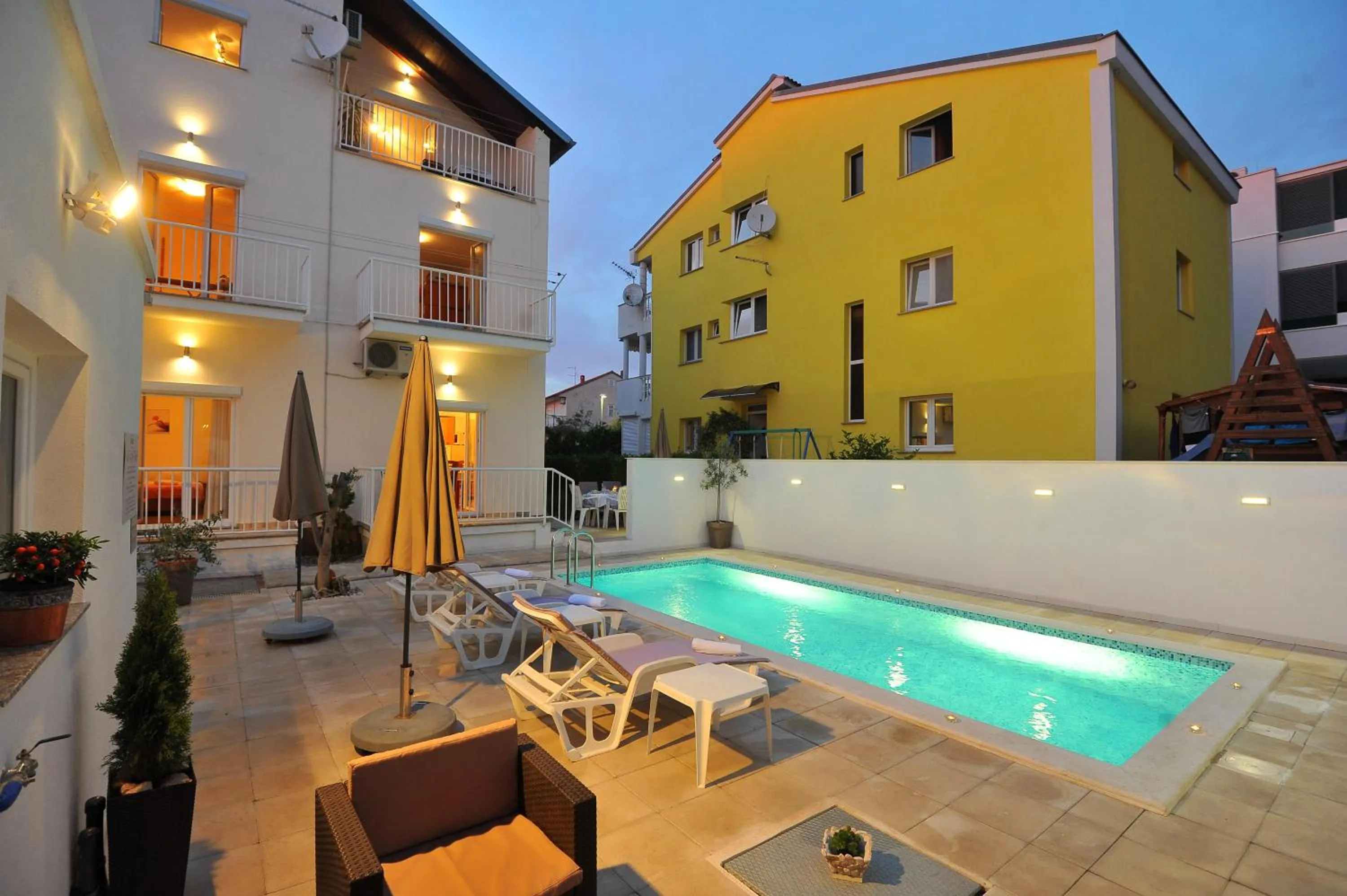 Pool view in Apartments Batur