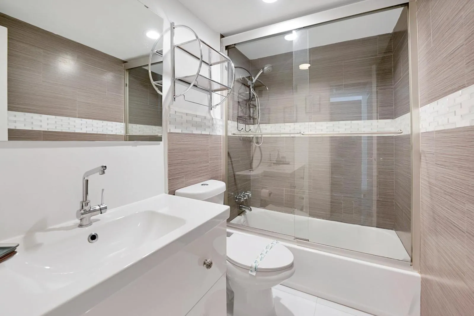 Bathroom in The Tides Apartments on the beach