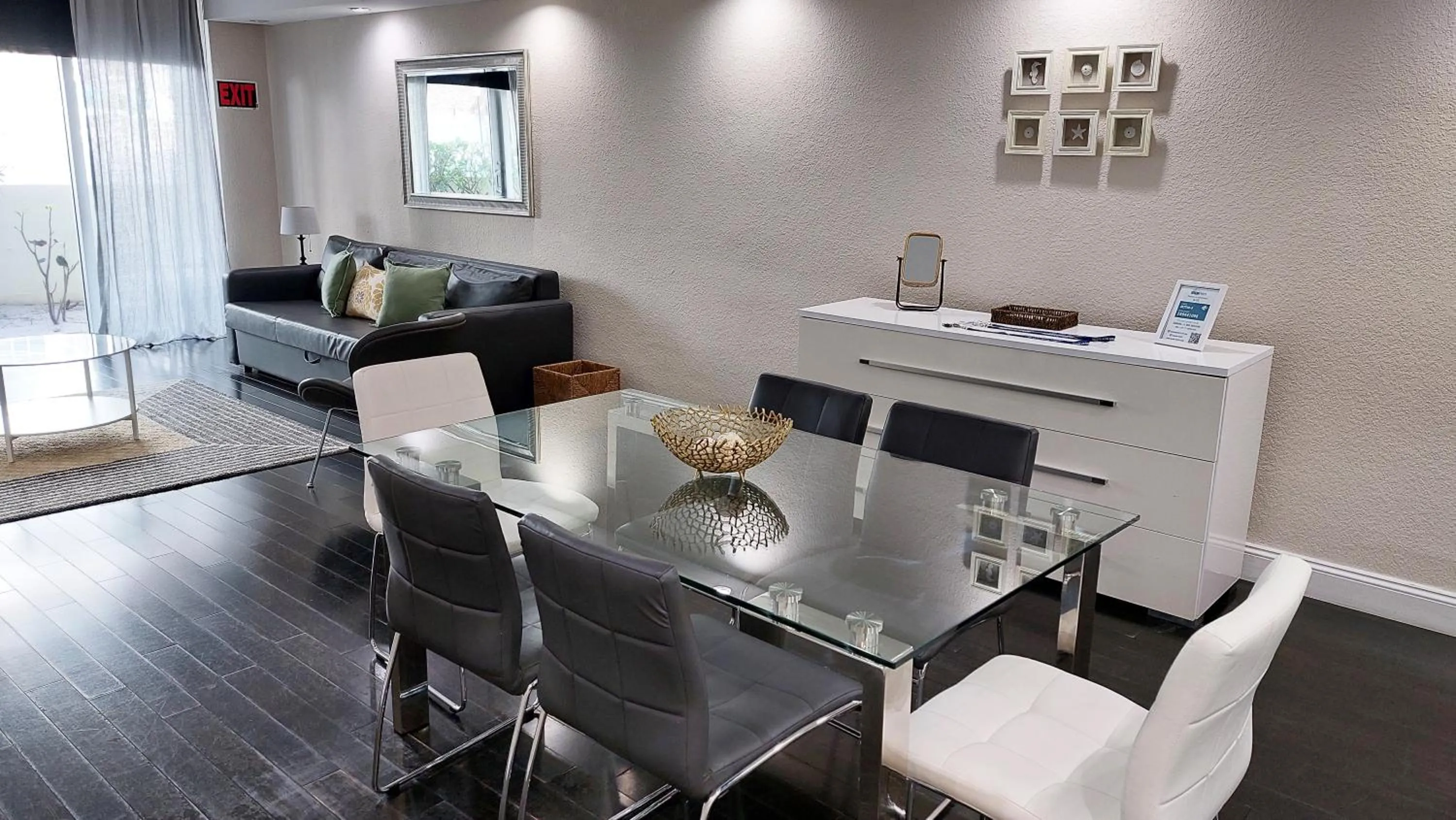 Living room in The Tides Apartments on the beach