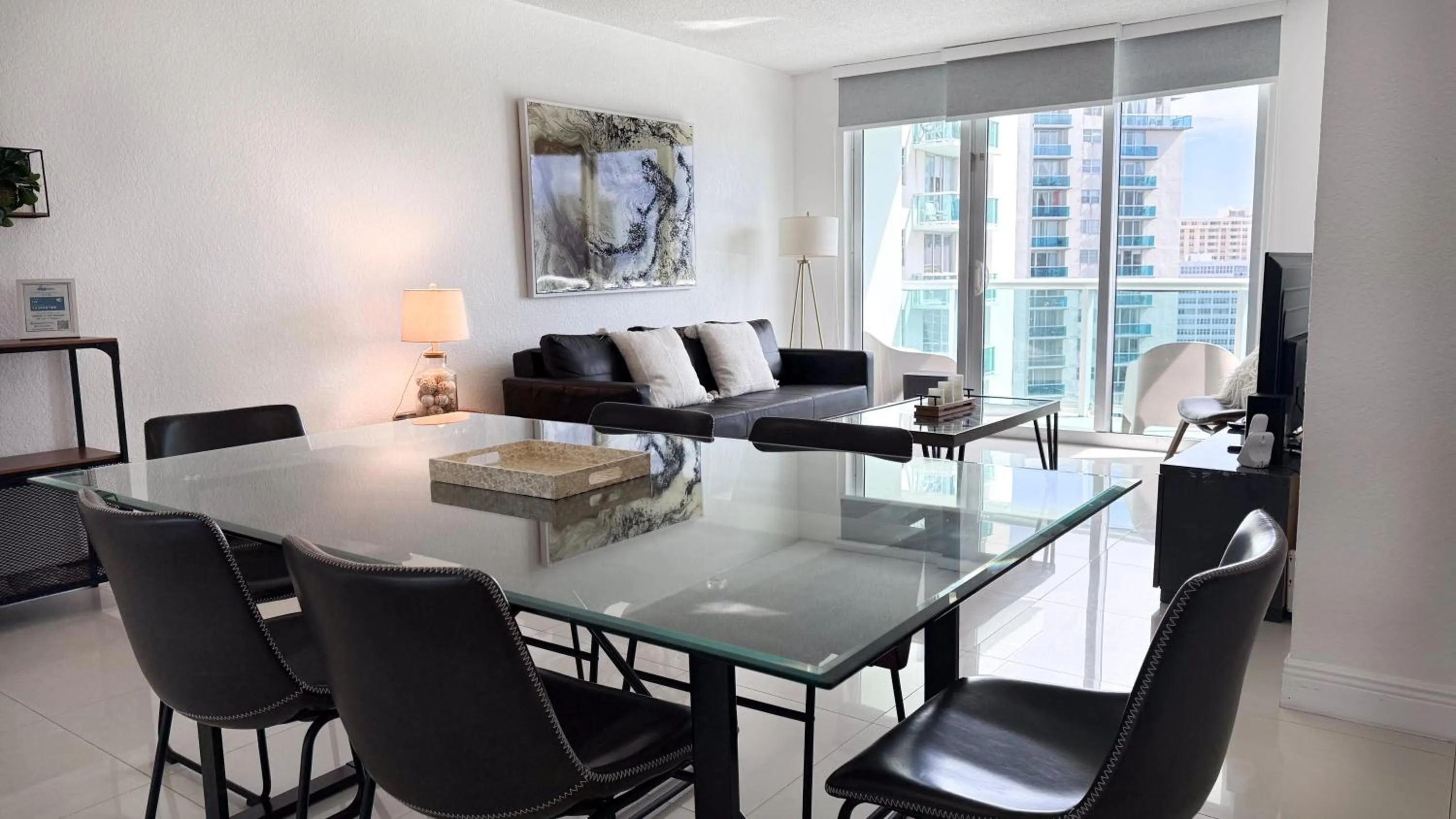 Living room in The Tides Apartments on the beach