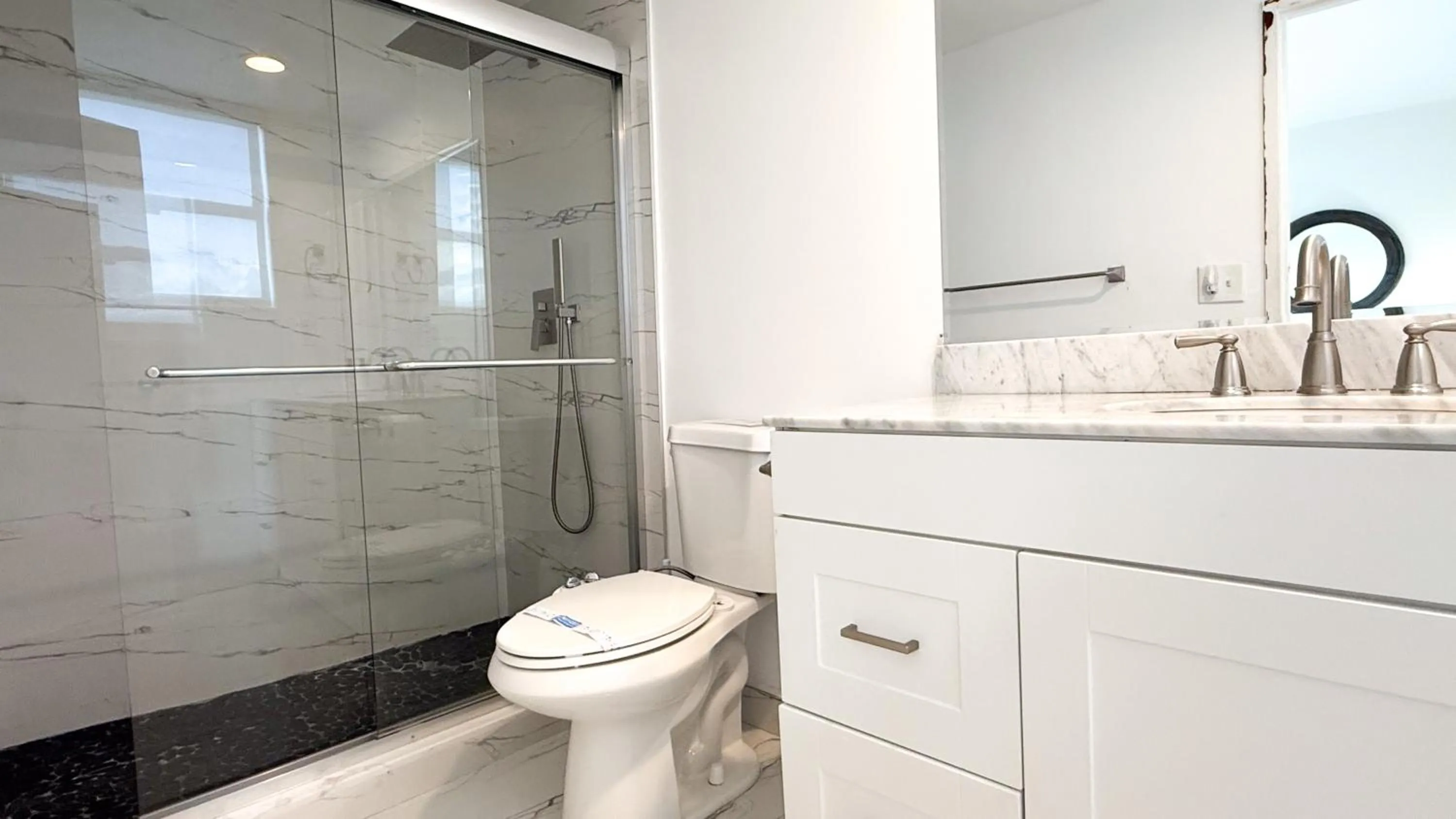 Bathroom in The Tides Apartments on the beach