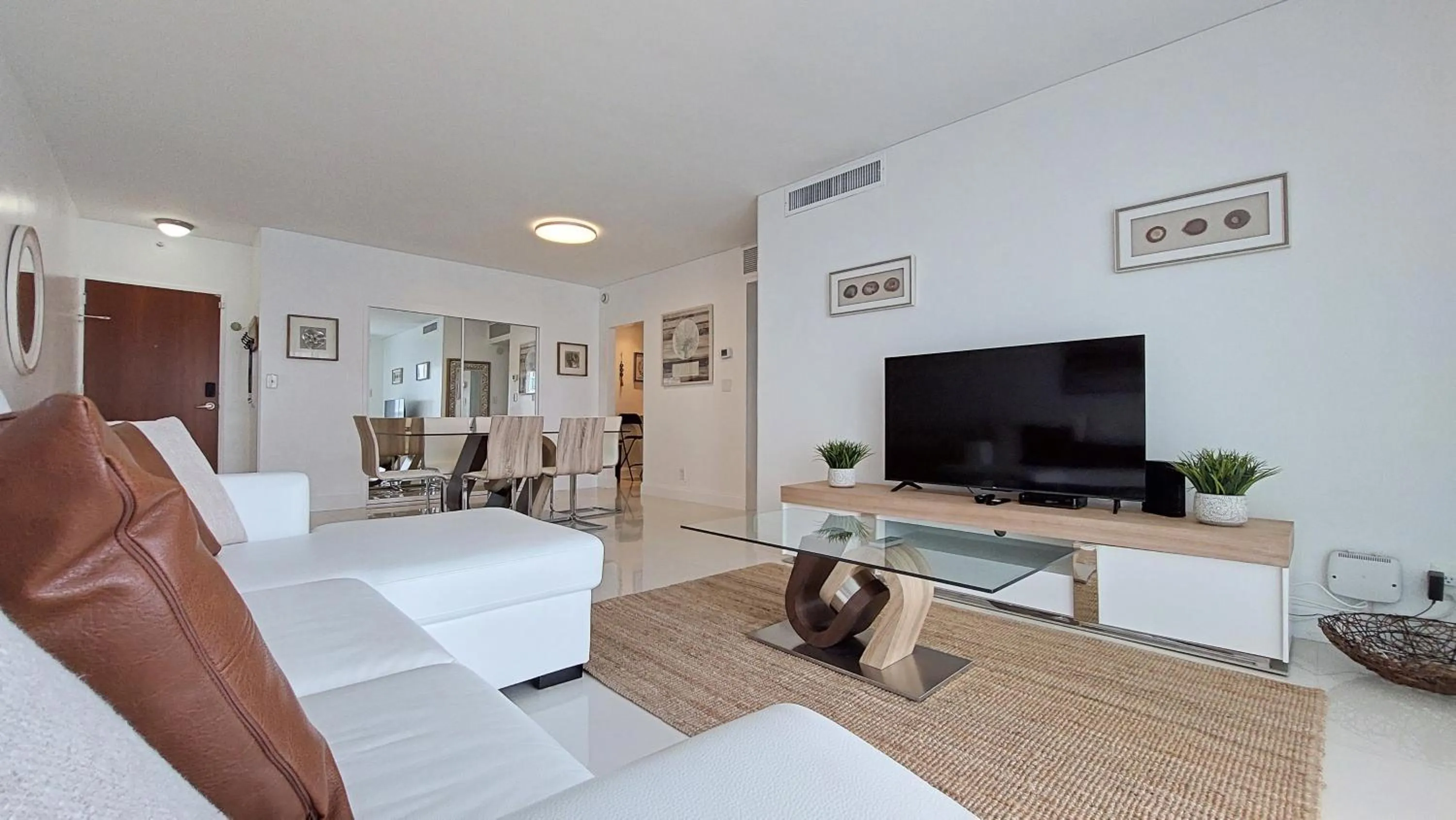 Living room in The Tides Apartments on the beach