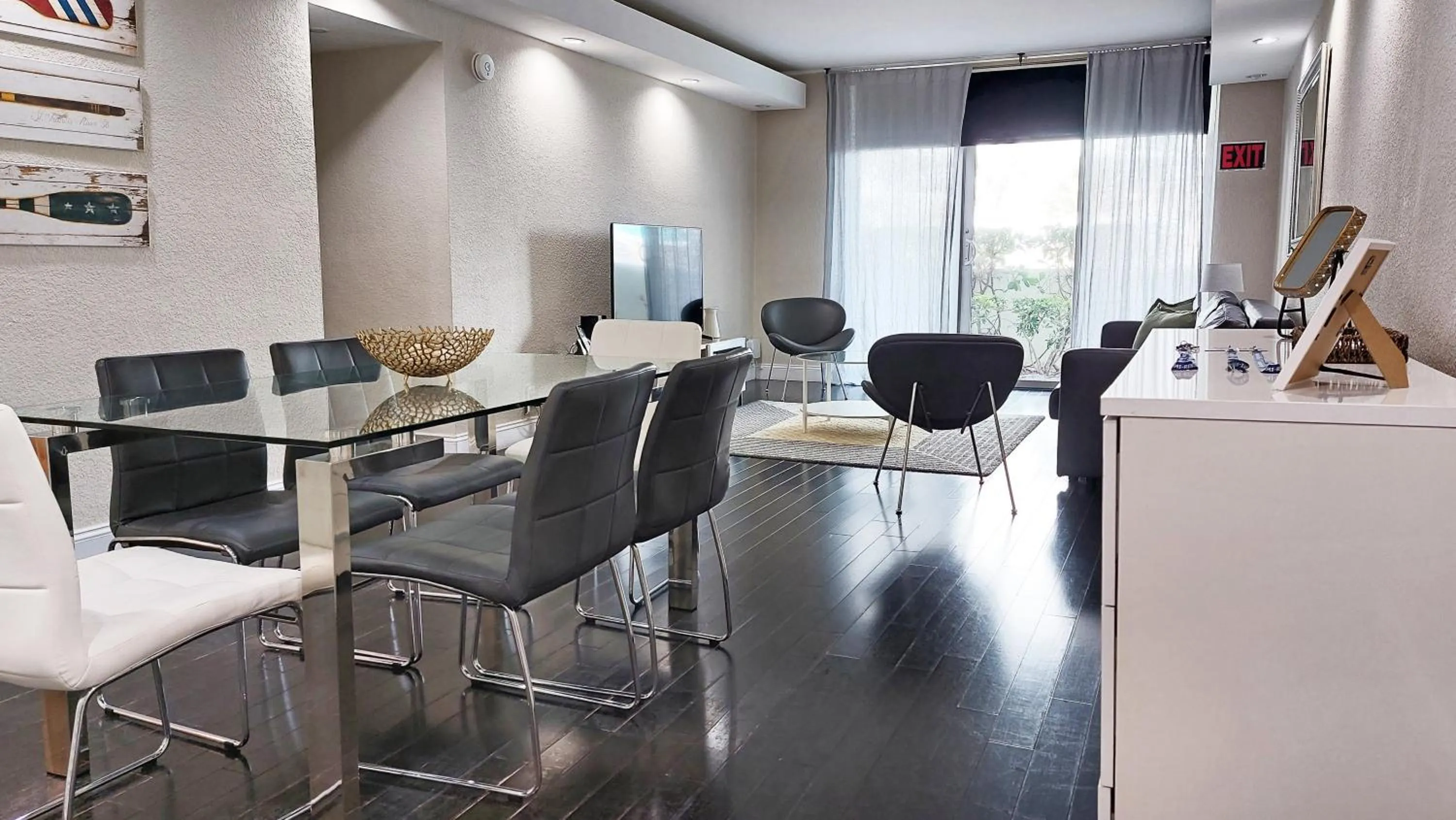 Living room in The Tides Apartments on the beach