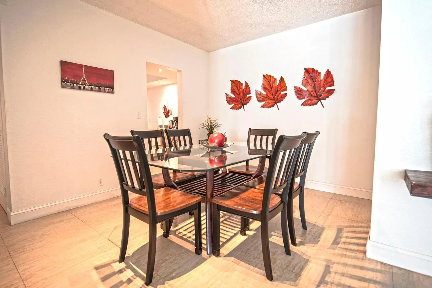 Dining area in The Tides Apartments on the beach