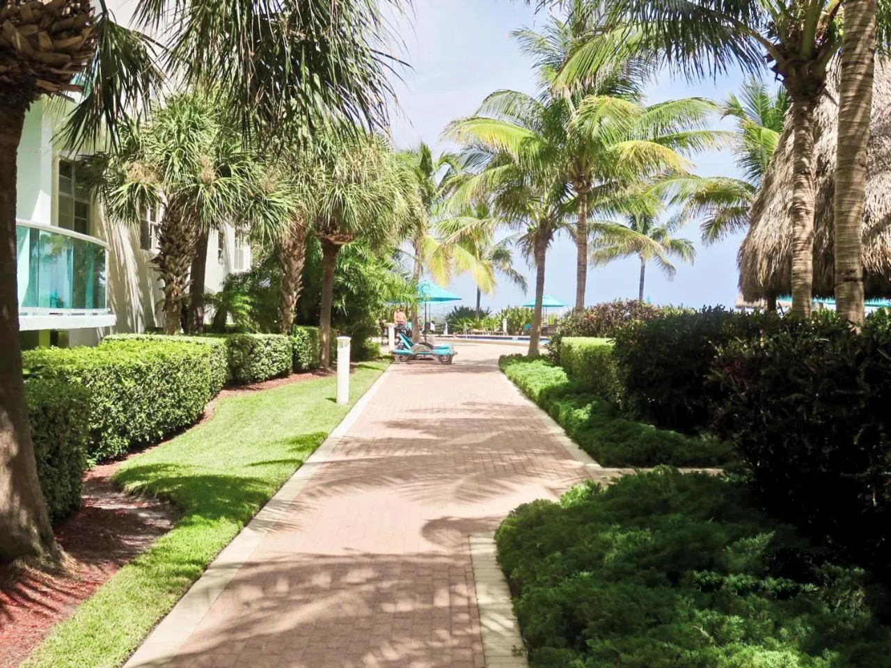 Garden in The Tides Apartments on the beach