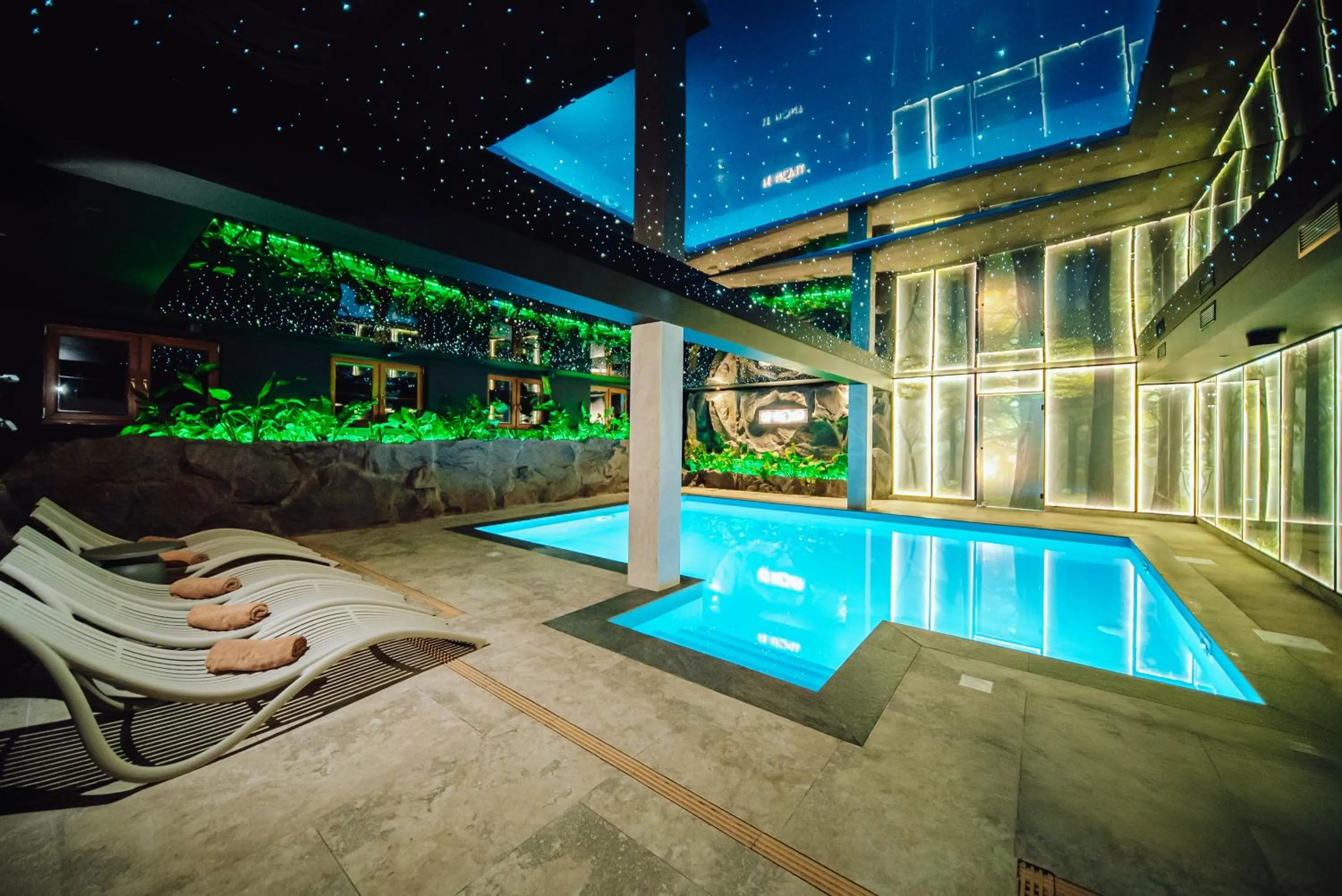 Pool view in Hotel Le Mont Medical & SPA