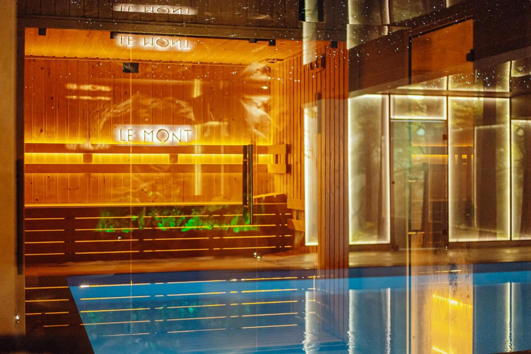 Sauna in Hotel Le Mont Medical & SPA