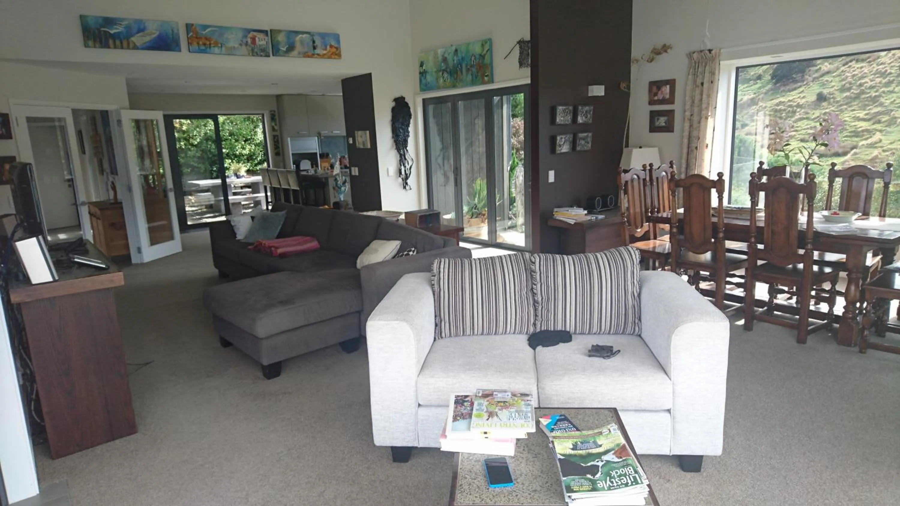 Living room in Port Levy B & B Christchurch