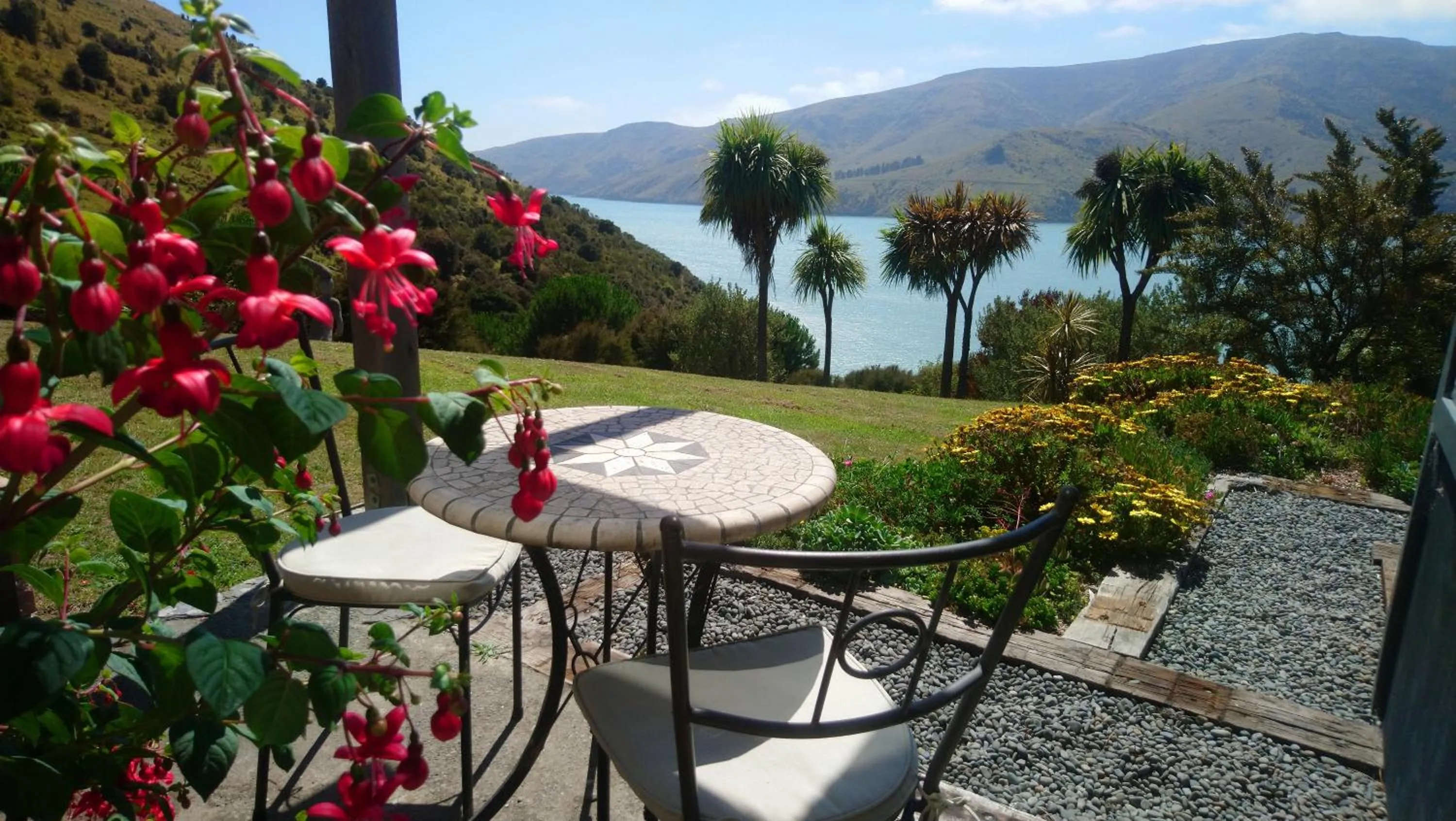 Patio in Port Levy B & B Christchurch