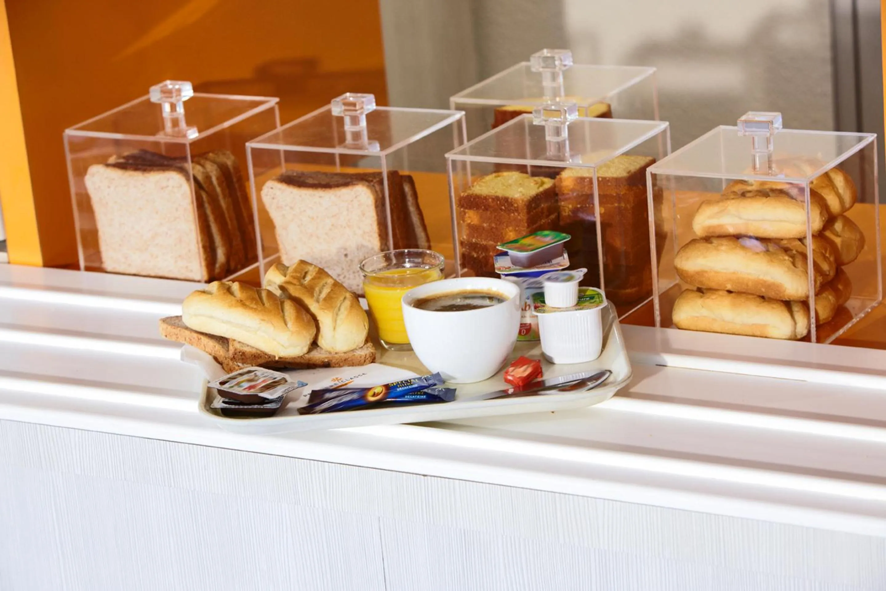 Buffet breakfast in Premiere Classe Paris Ouest - Nanterre - La Defense