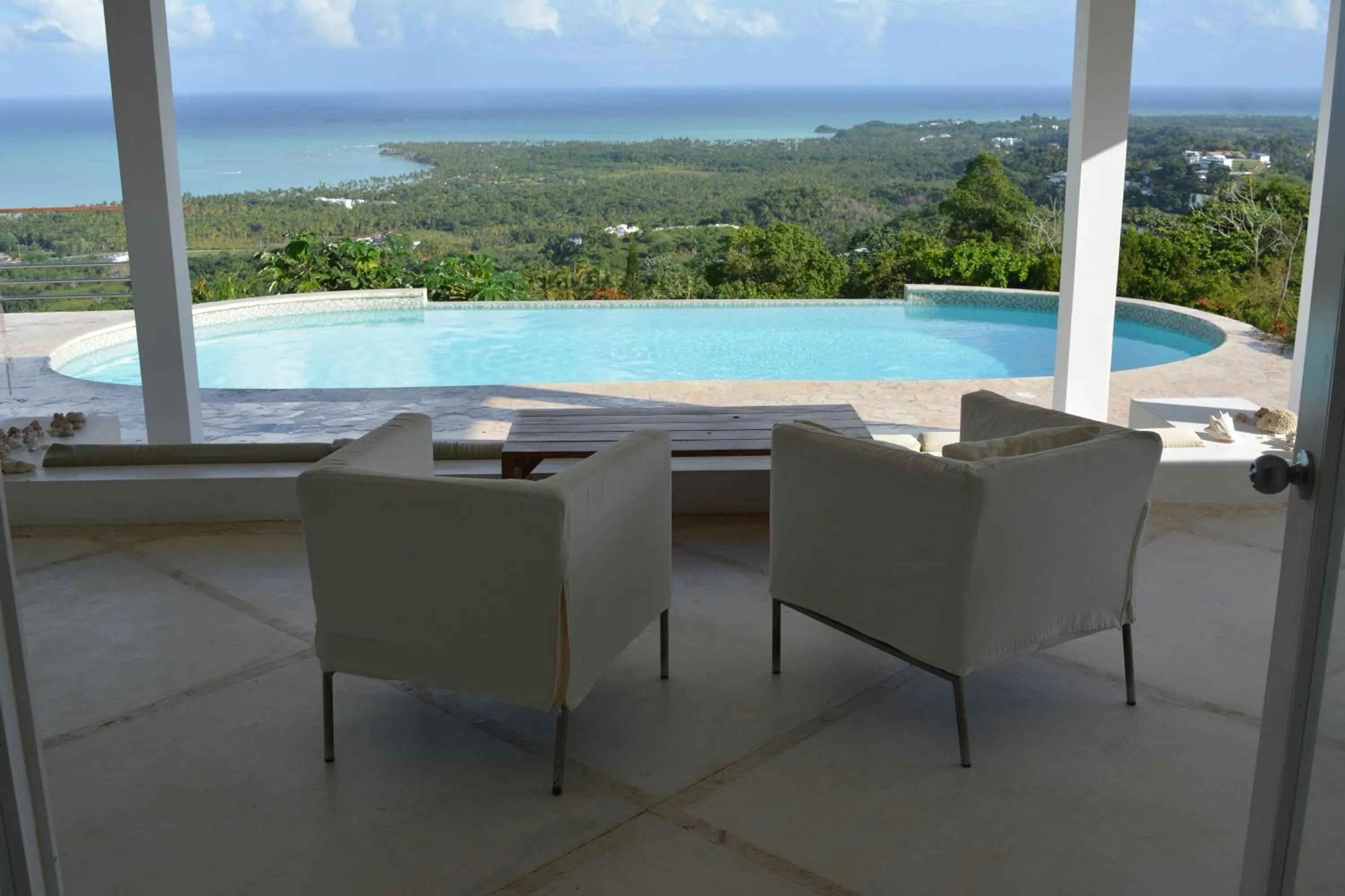 Pool view in Villa Noria