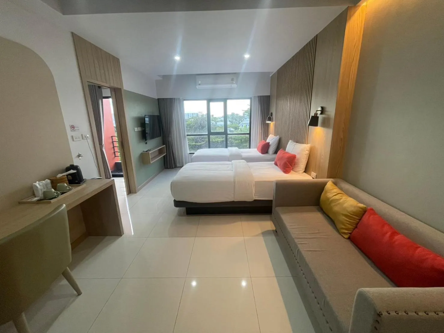 Bed in Baan Bangkok 97 Hotel