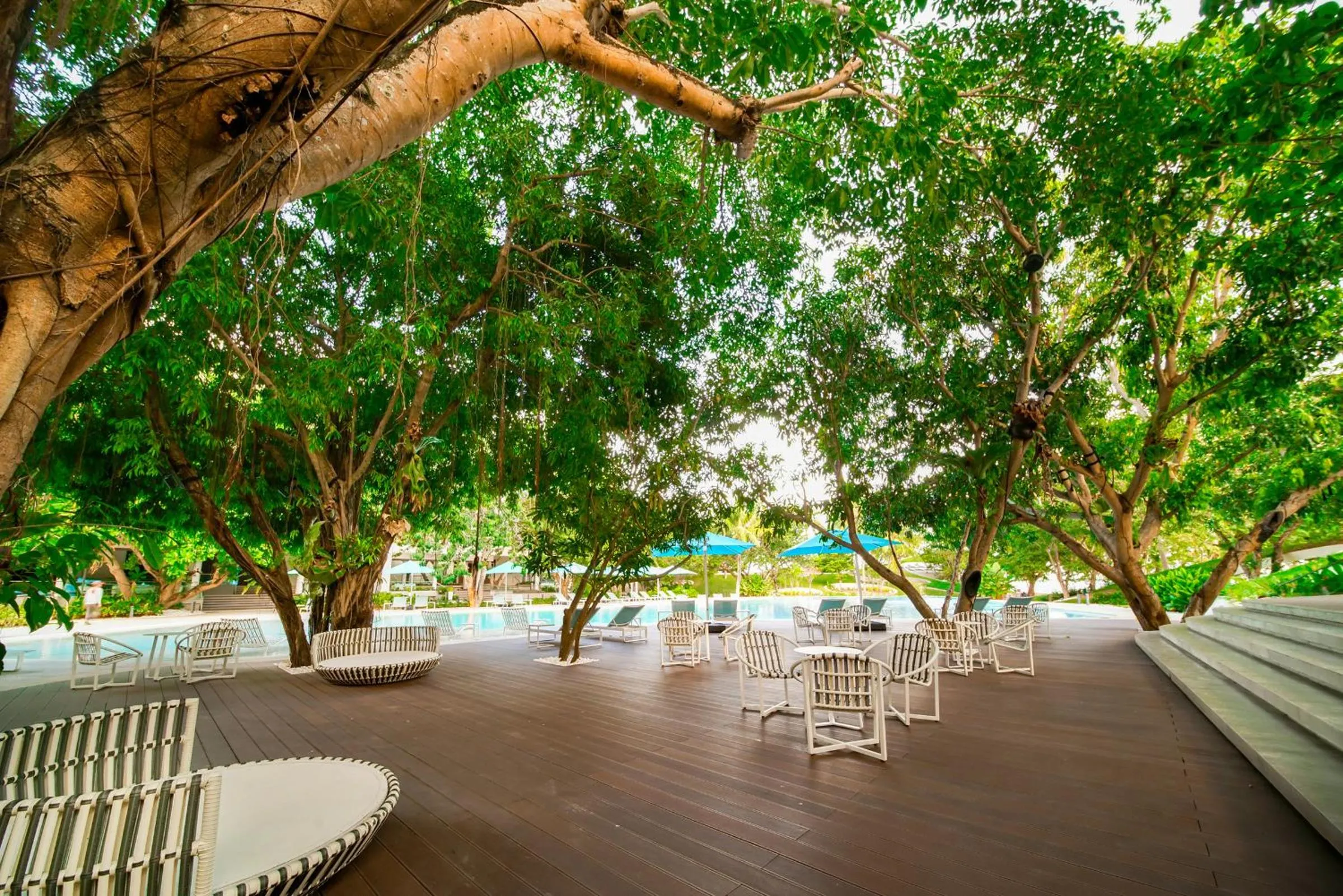 Patio in Tambuli Seaside Resort and Spa