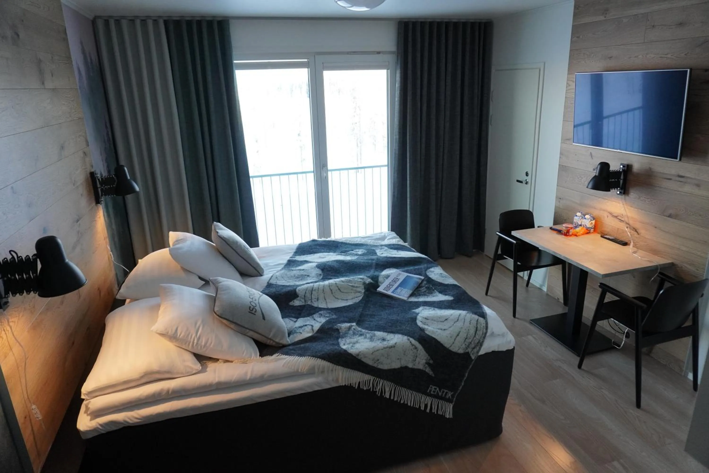 Bed in KIDE hotel by Iso-Syöte