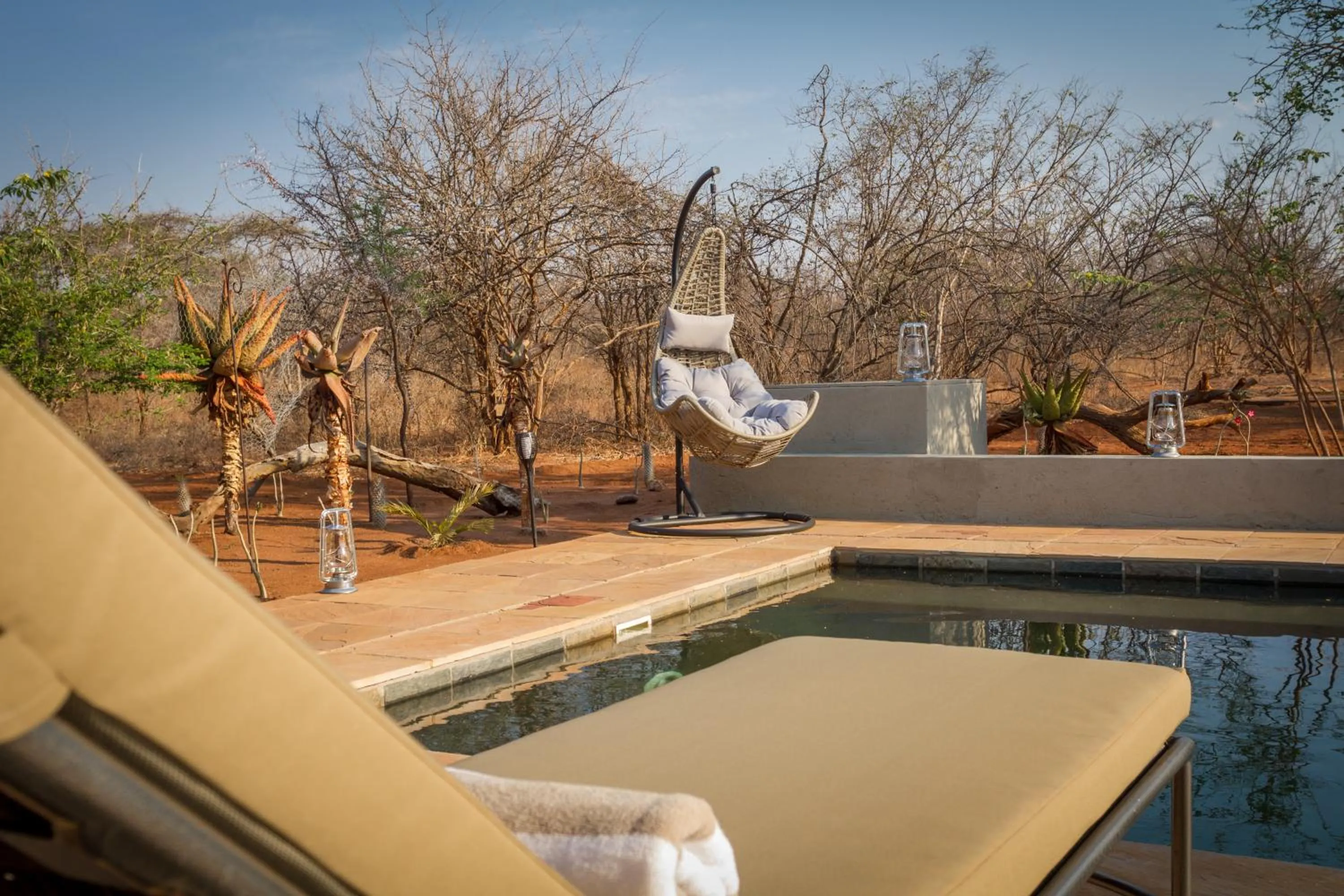 Pool view in Ukuthula Bush Lodge
