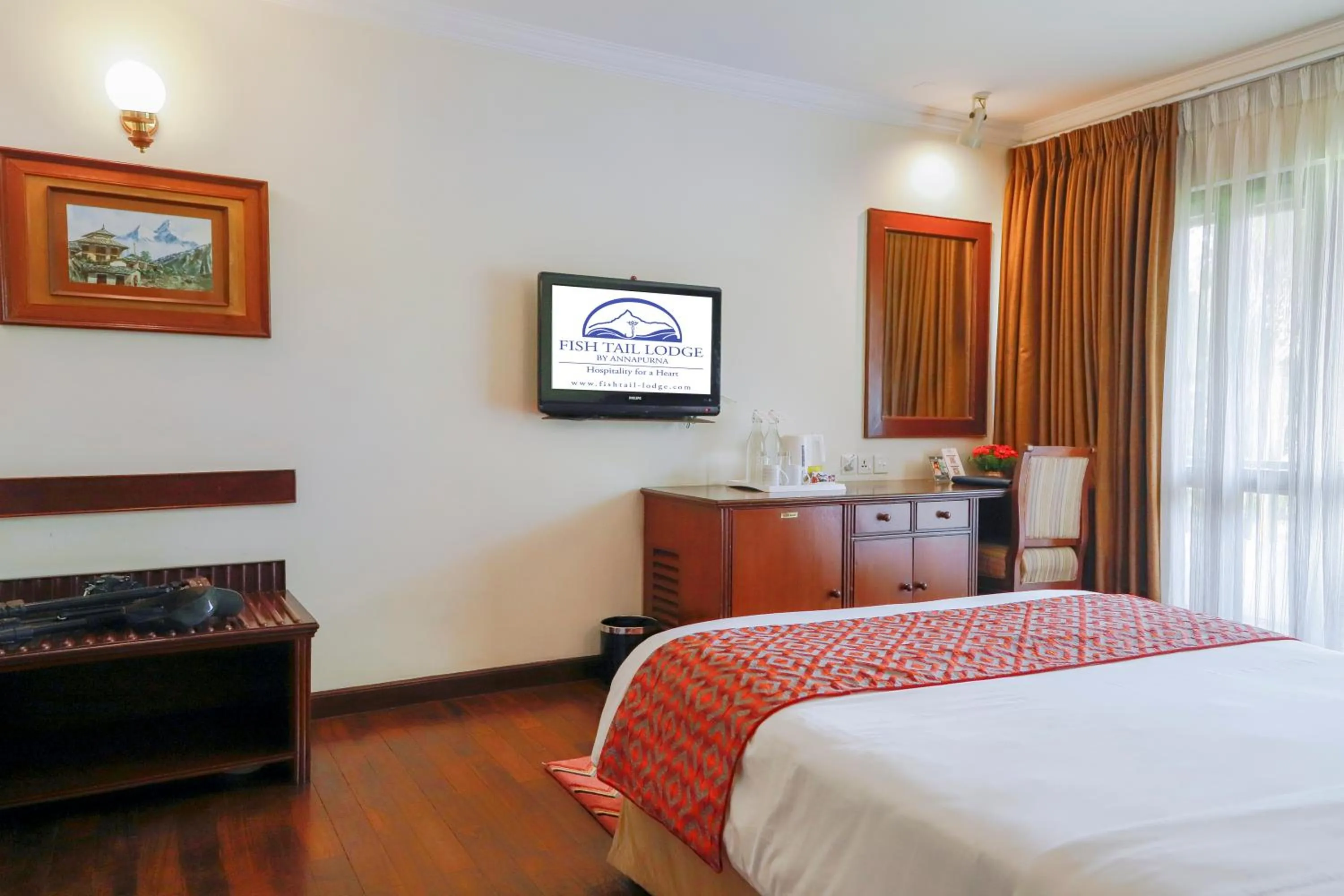 Bed in Fish Tail Lodge