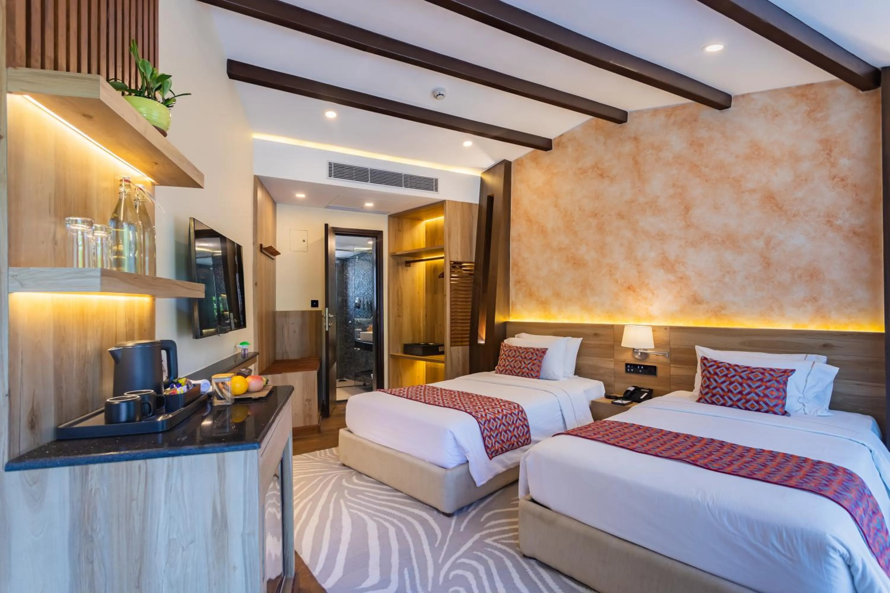 Bed in Fish Tail Lodge