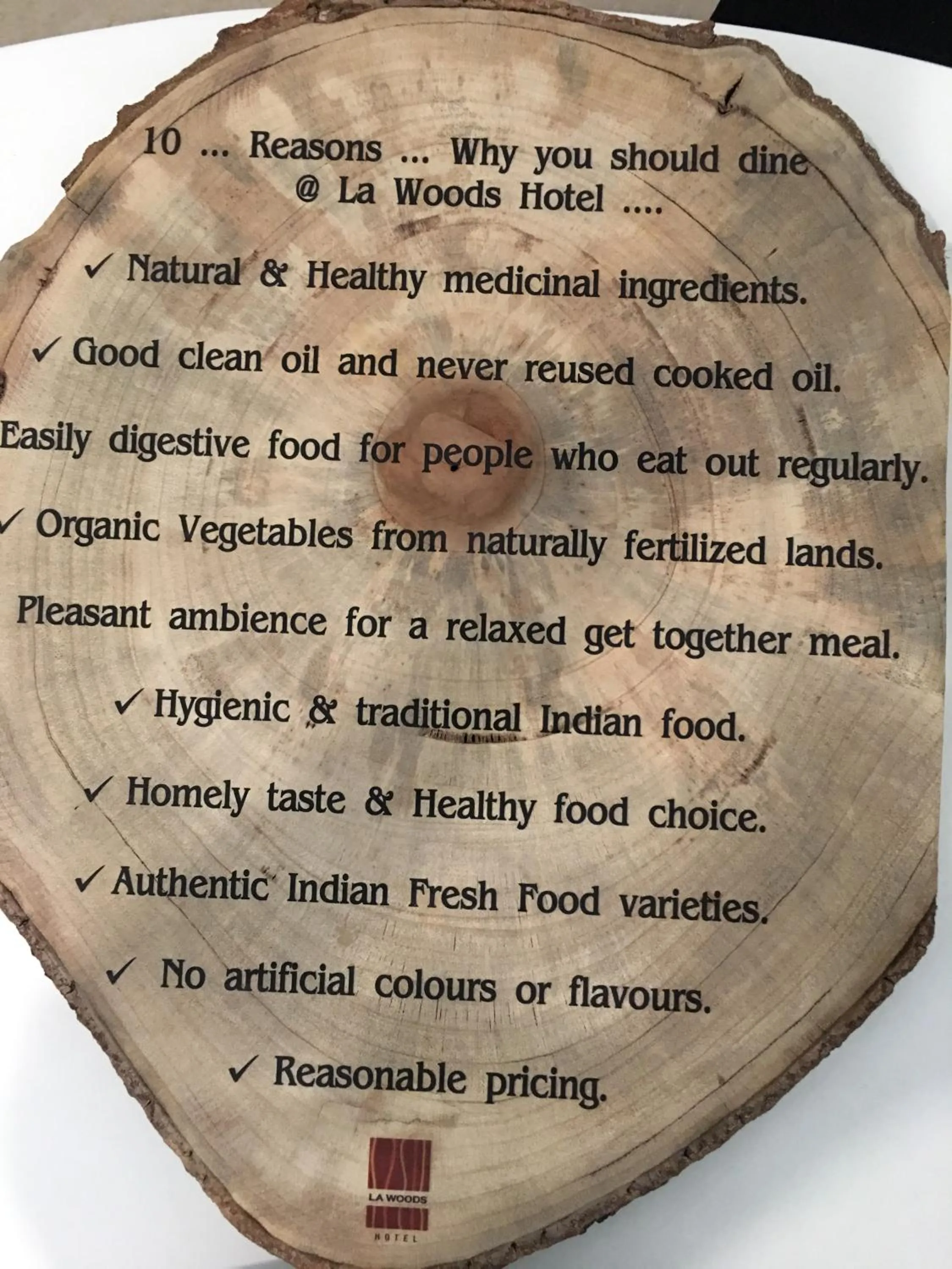 Food in La Woods Hotel