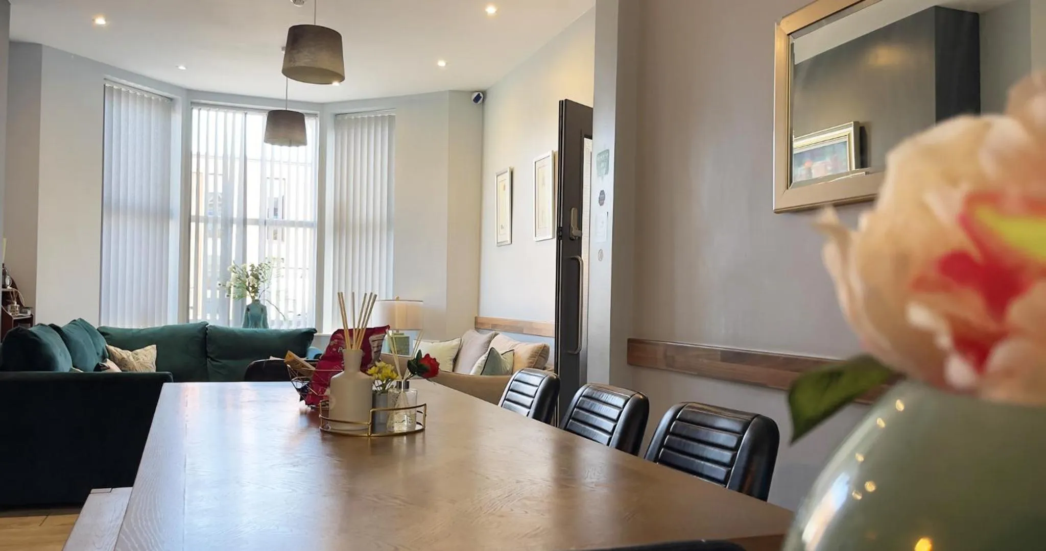 Dining area in Titanic Guest 4 Star Boutique- Tourism NI certified- Free parking