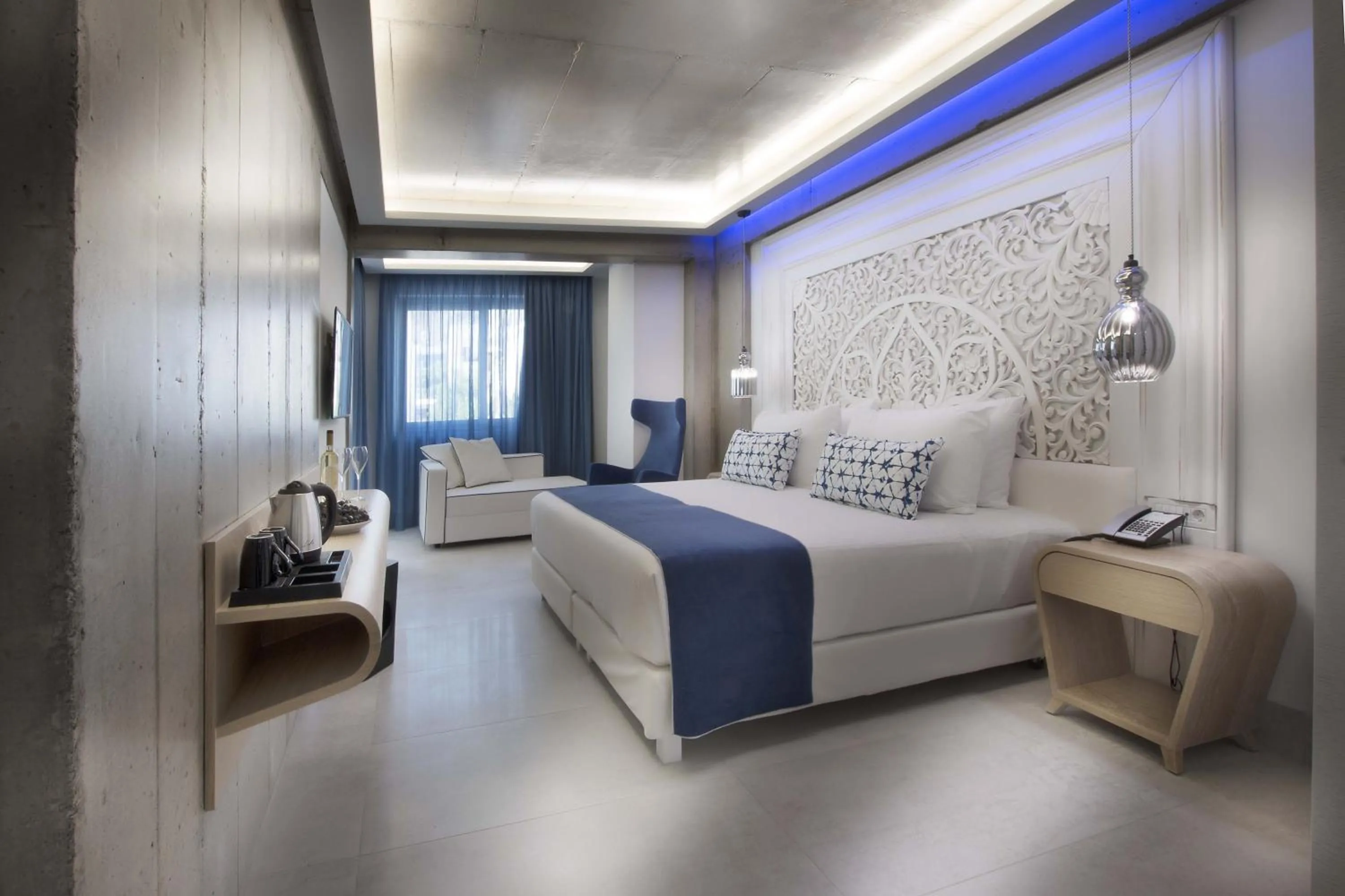 Bed in Glaros Royal Beach Hotel