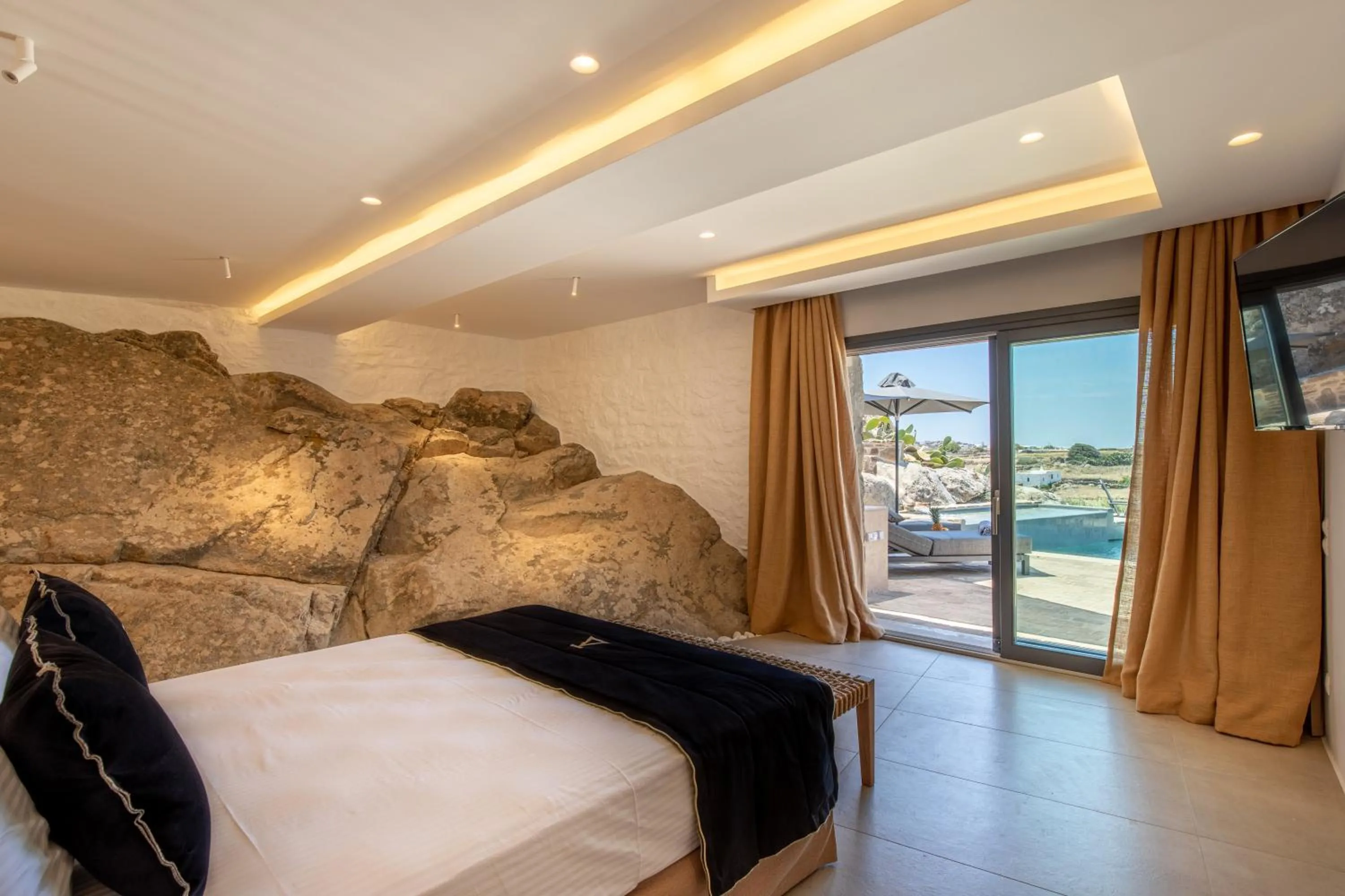 Bedroom, Bed in Ikies of Mykonos