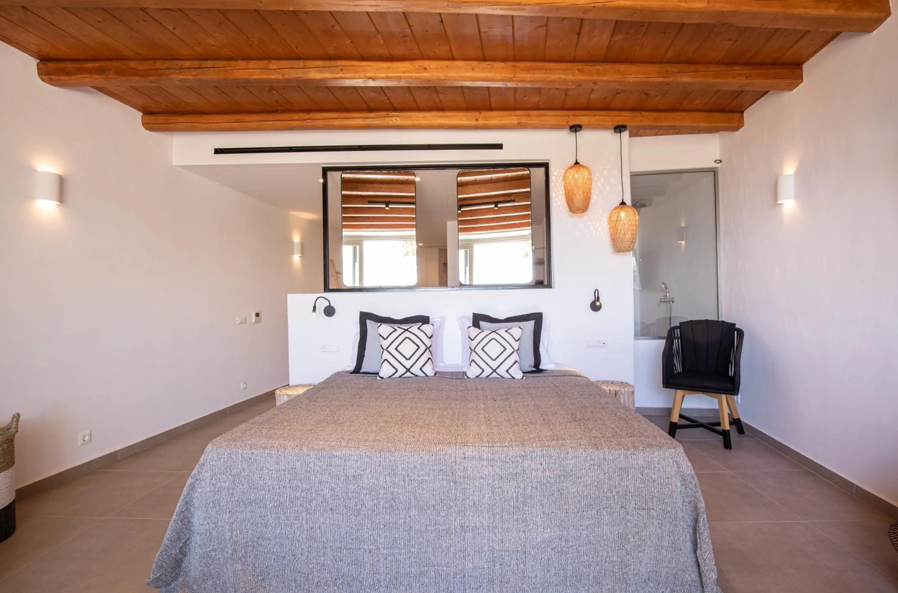 Bedroom, Bed in Ikies of Mykonos