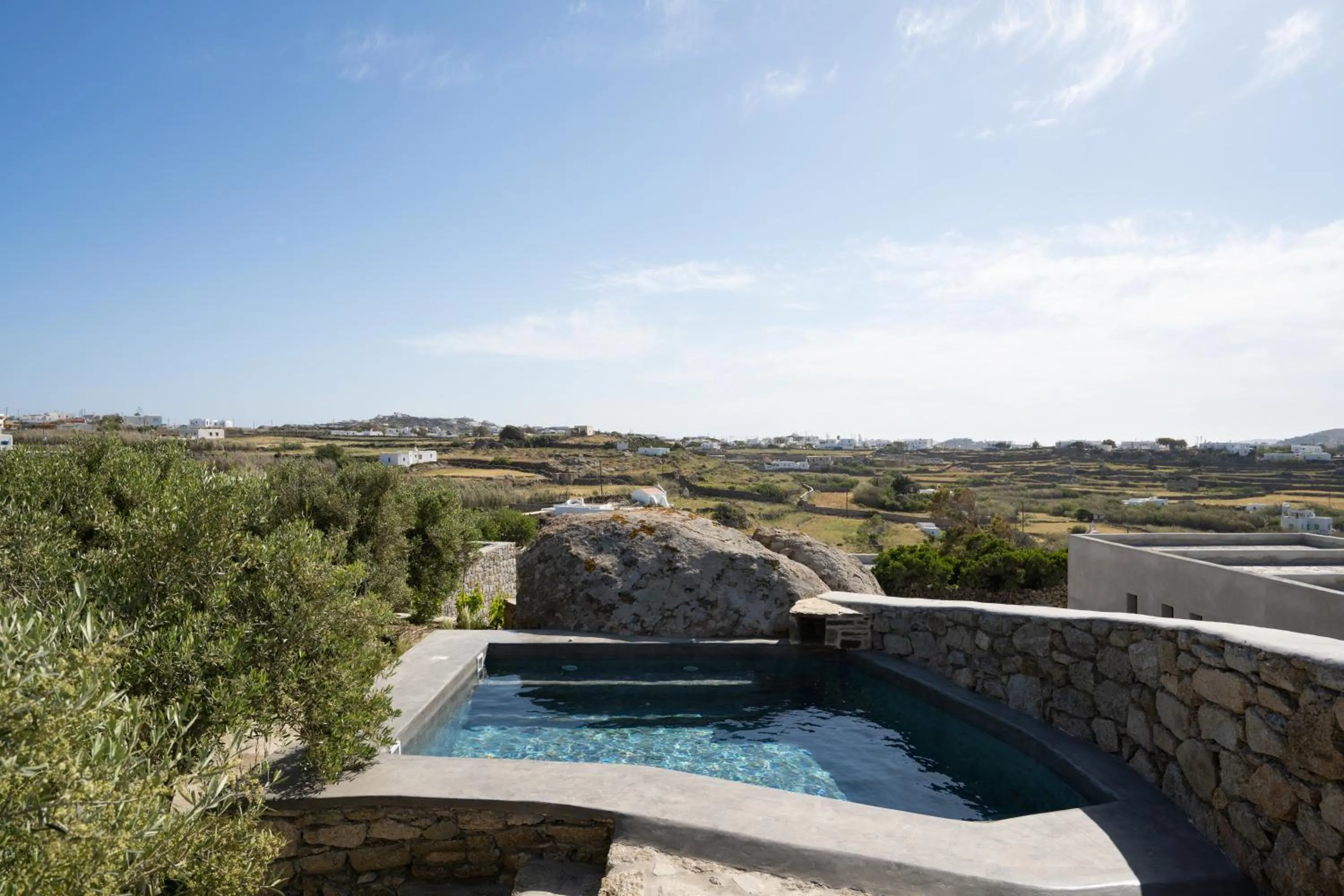 Pool view in Ikies of Mykonos