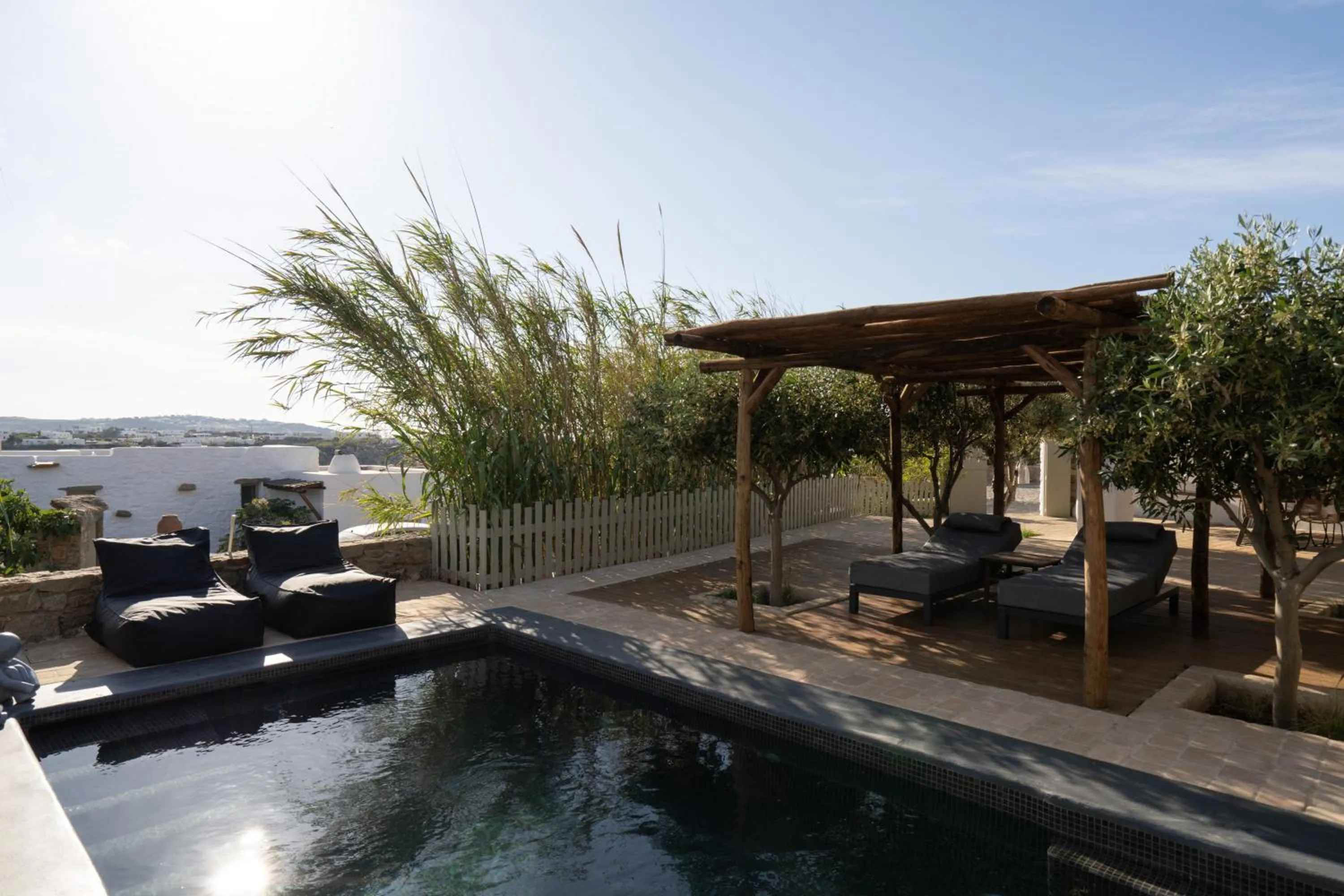 Swimming pool in Ikies of Mykonos