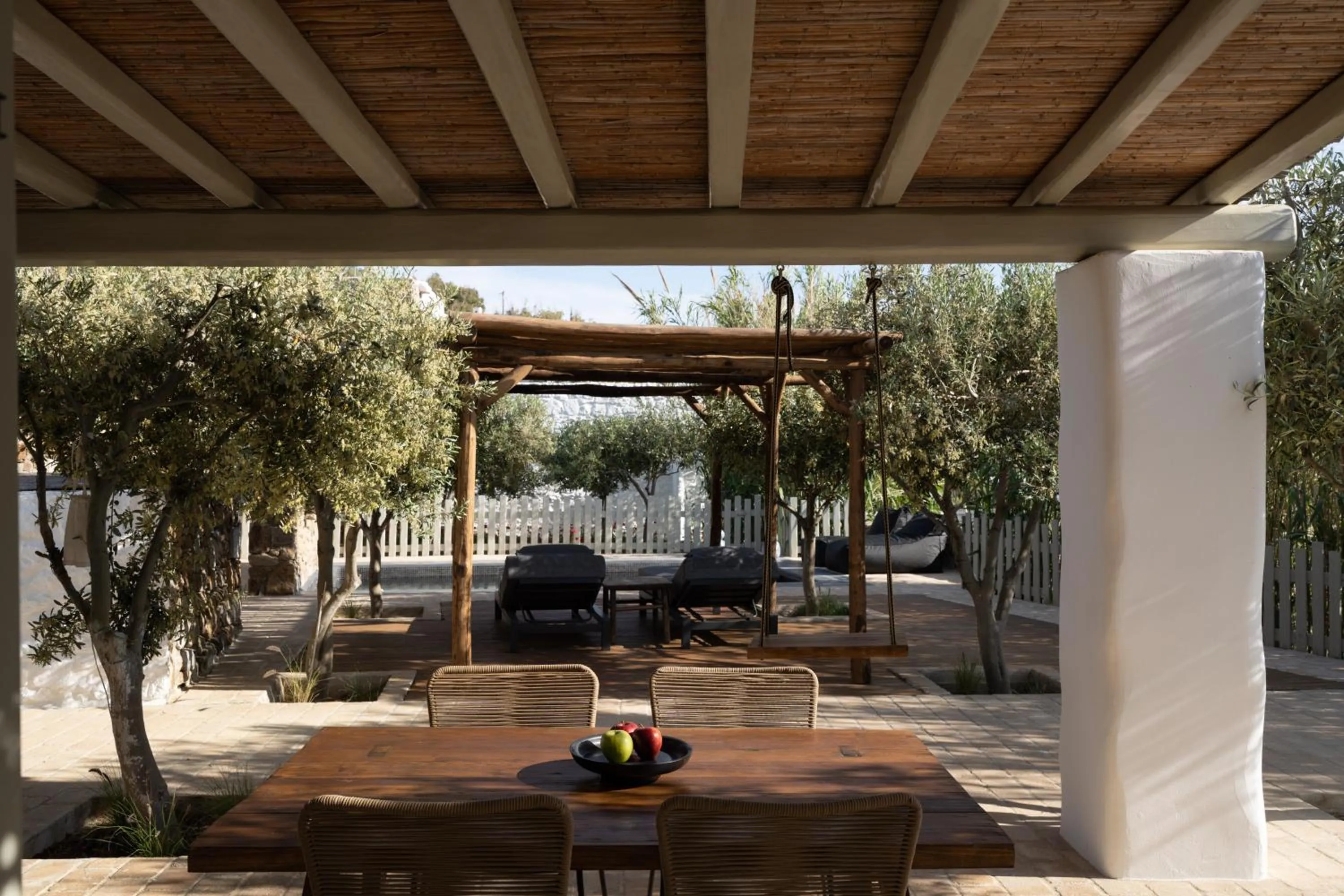 Patio in Ikies of Mykonos