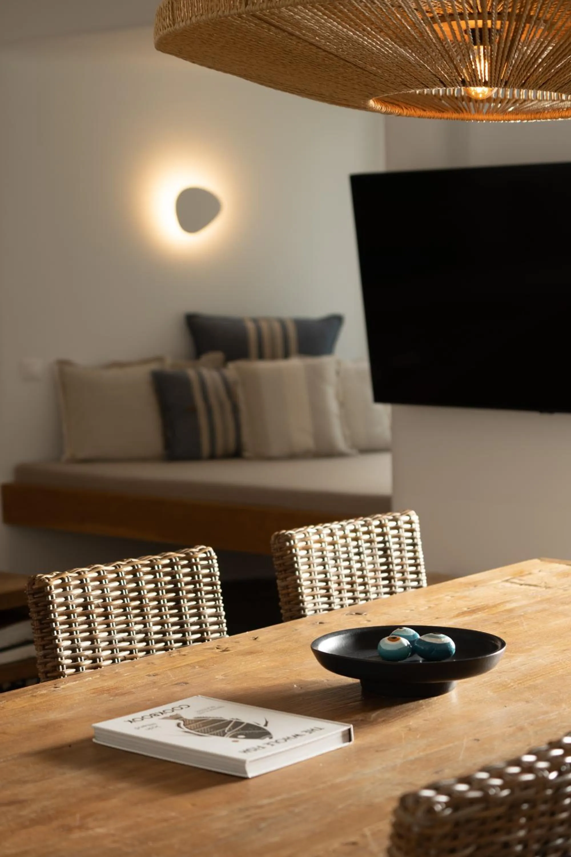 Seating area in Ikies of Mykonos