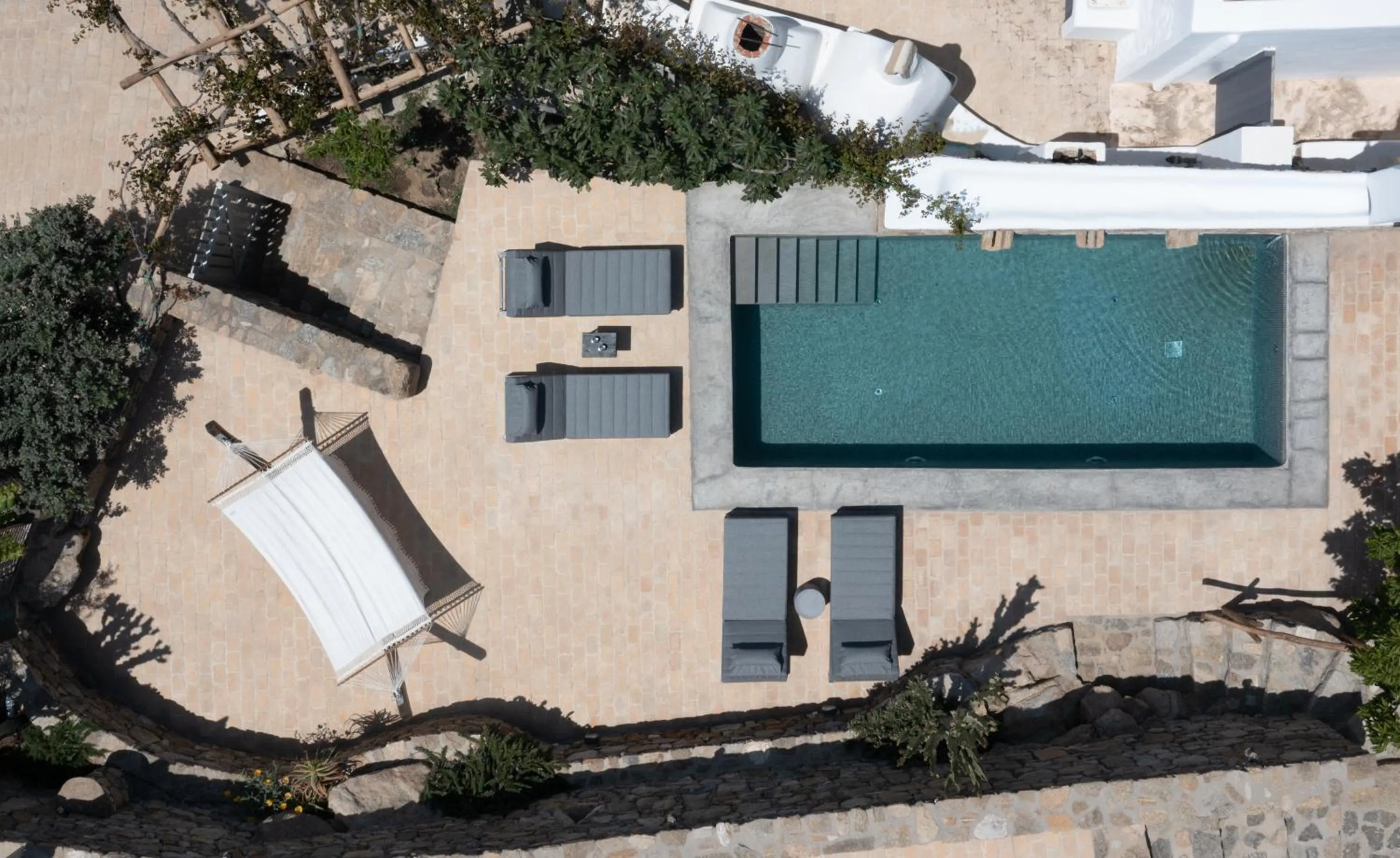 Bird's eye view in Ikies of Mykonos