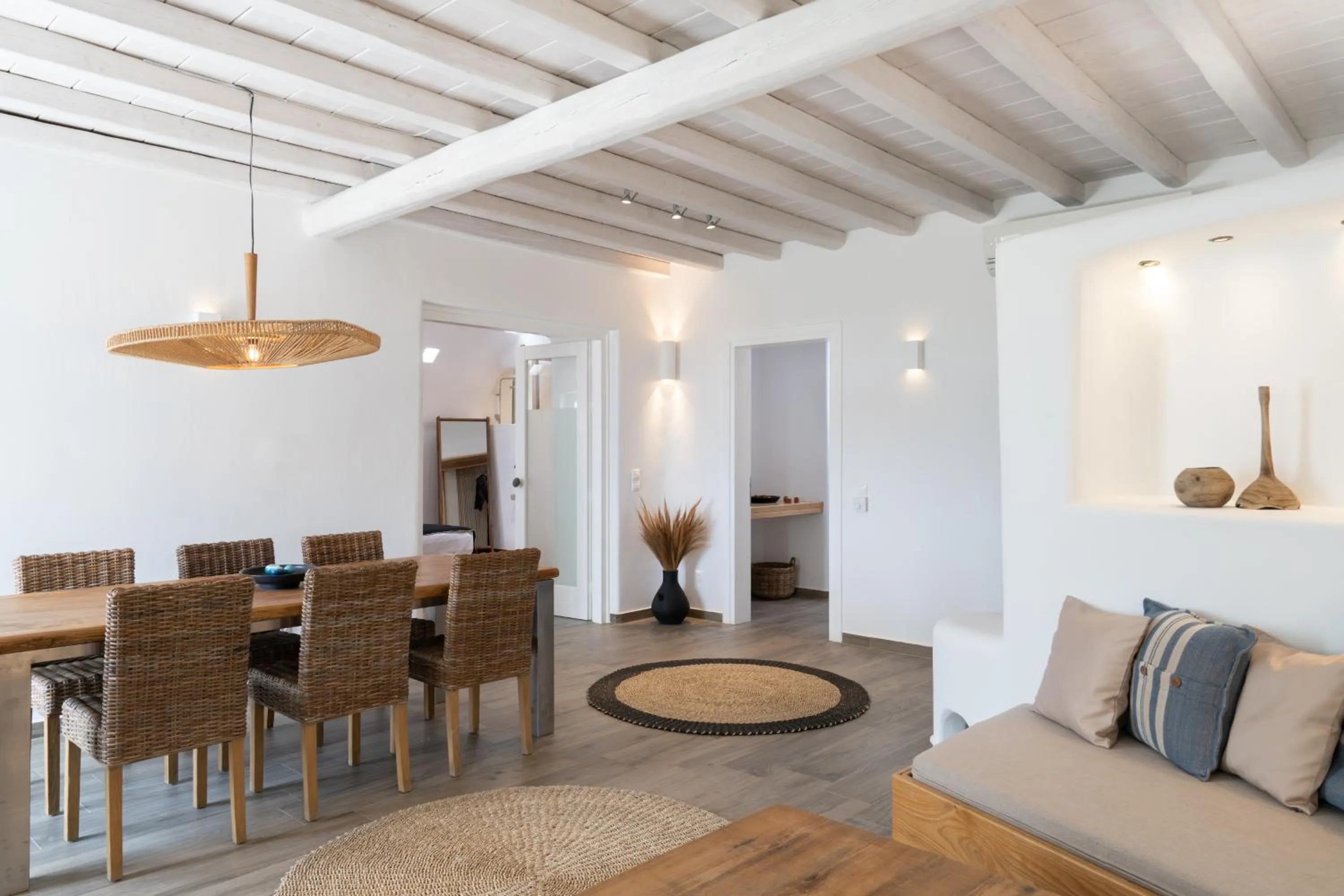 Seating area in Ikies of Mykonos