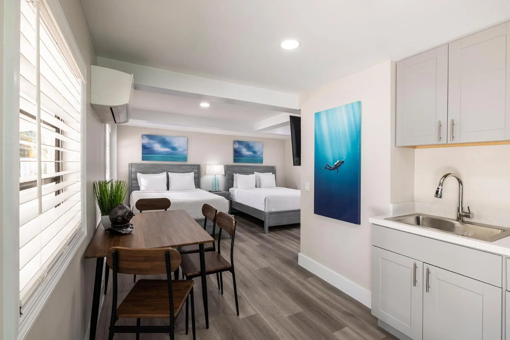 Bed in Amoray Dive Resort