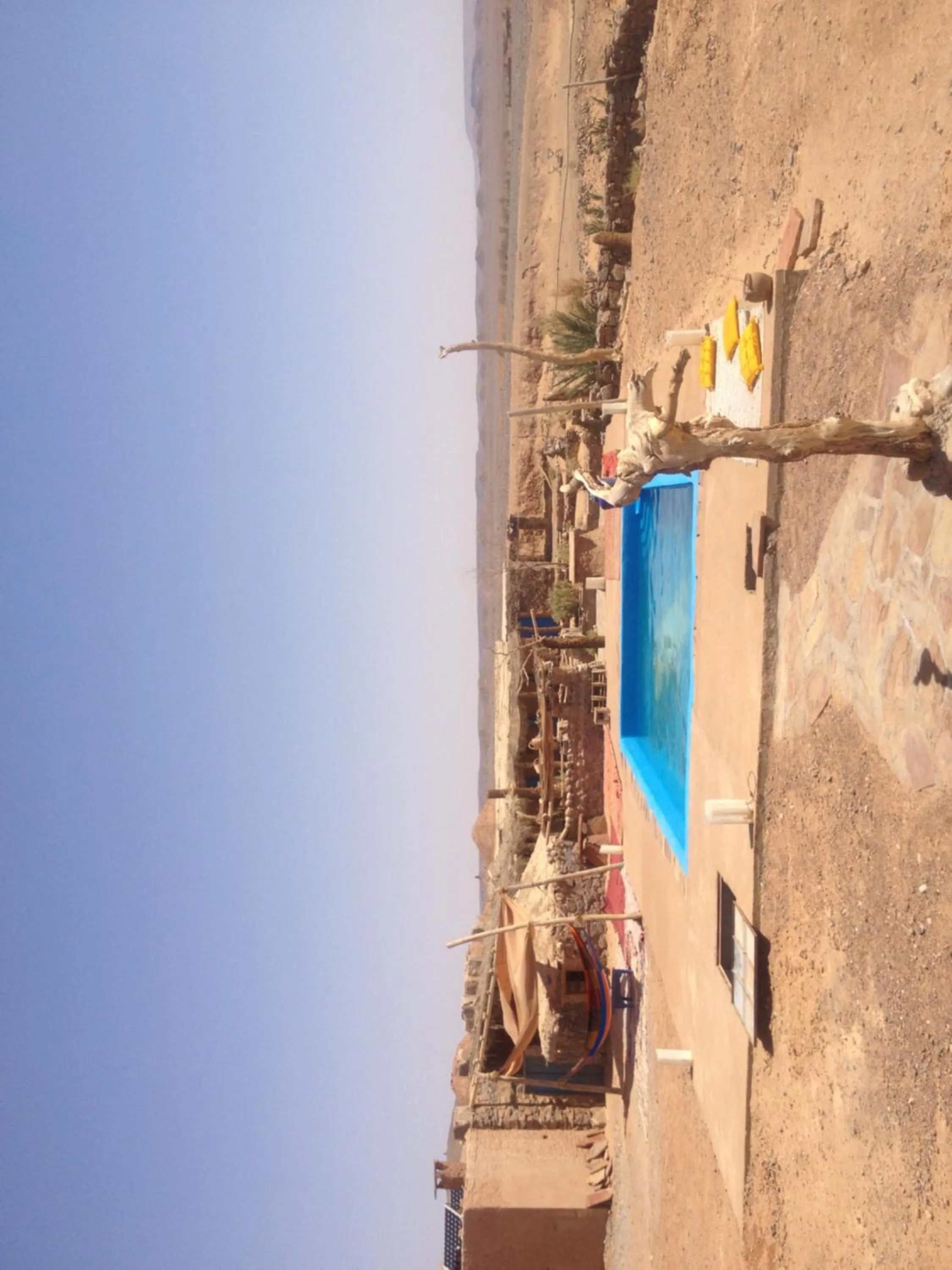 Pool view in Maison Boutchrafine