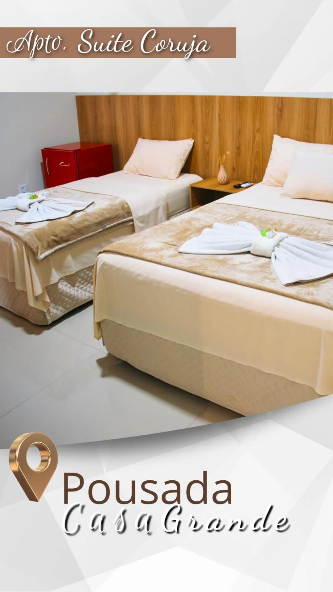 Bed in Pousada Casa Grande