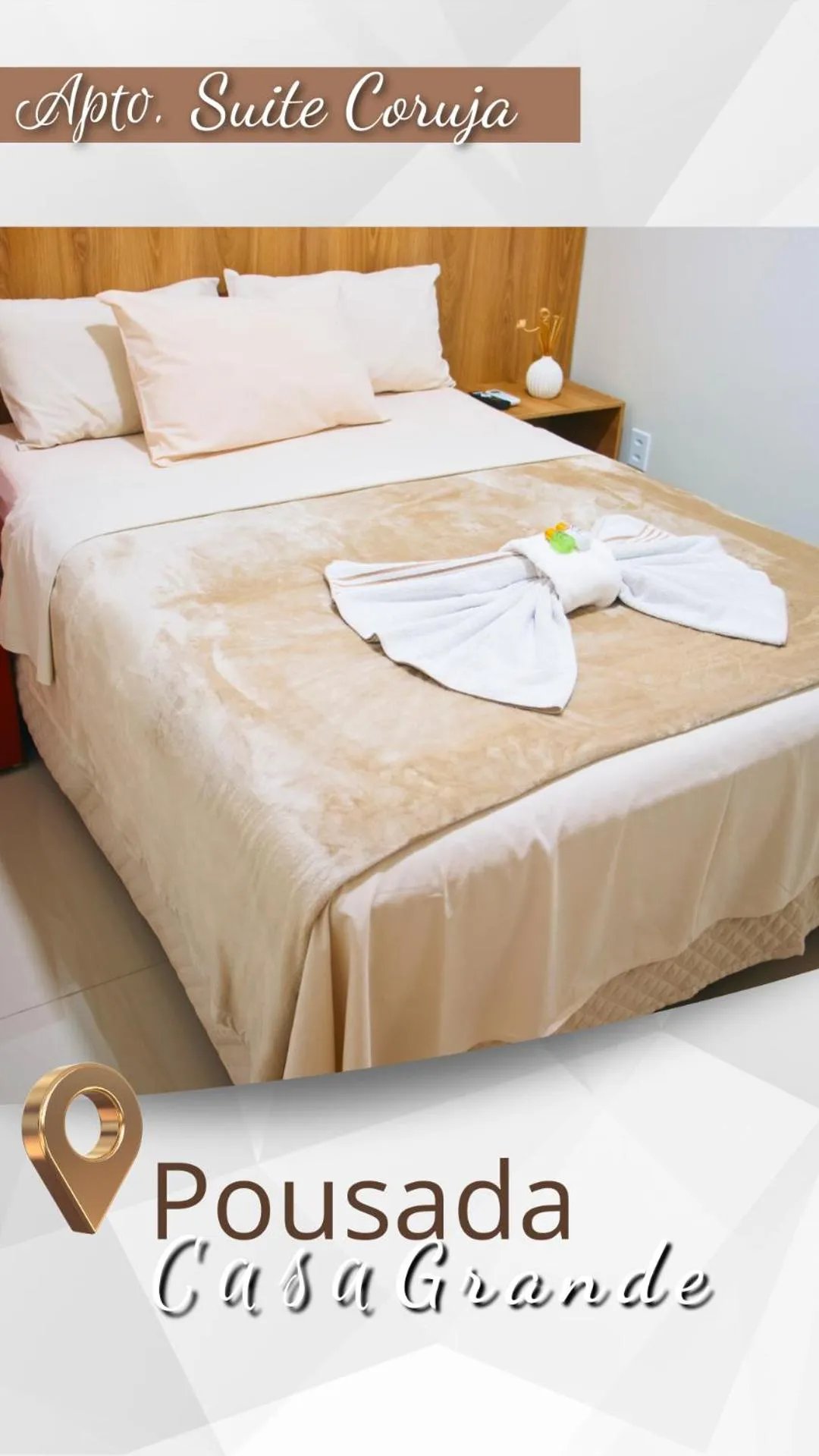 Bed in Pousada Casa Grande