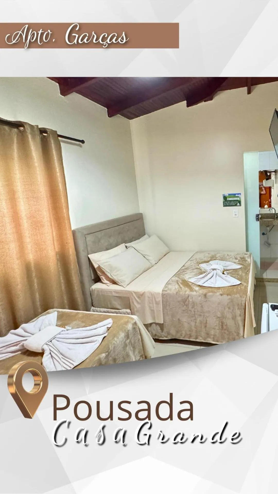 Bed in Pousada Casa Grande