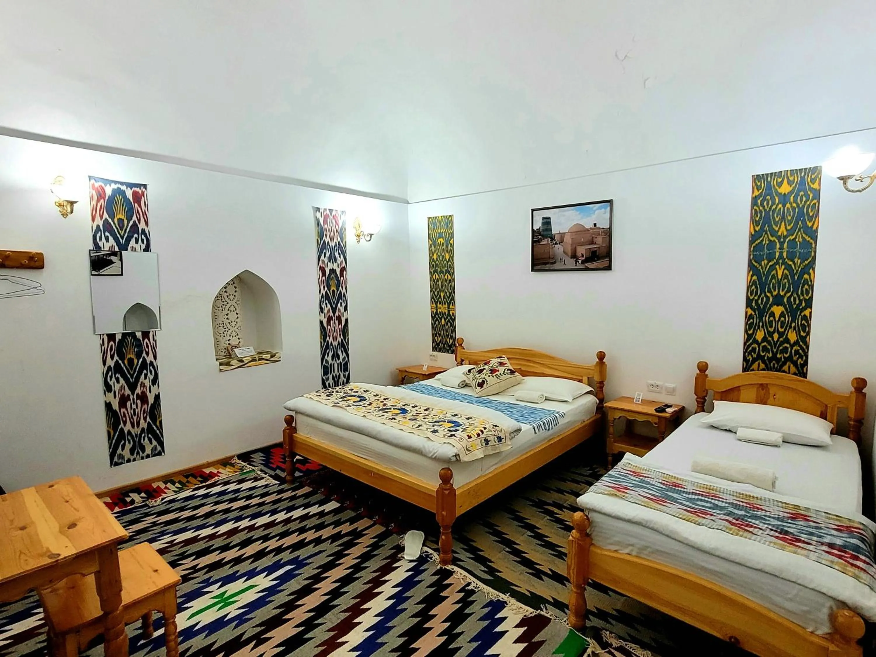 Family, Bed in madrasah Polvon-Qori boutique hotel XIX century