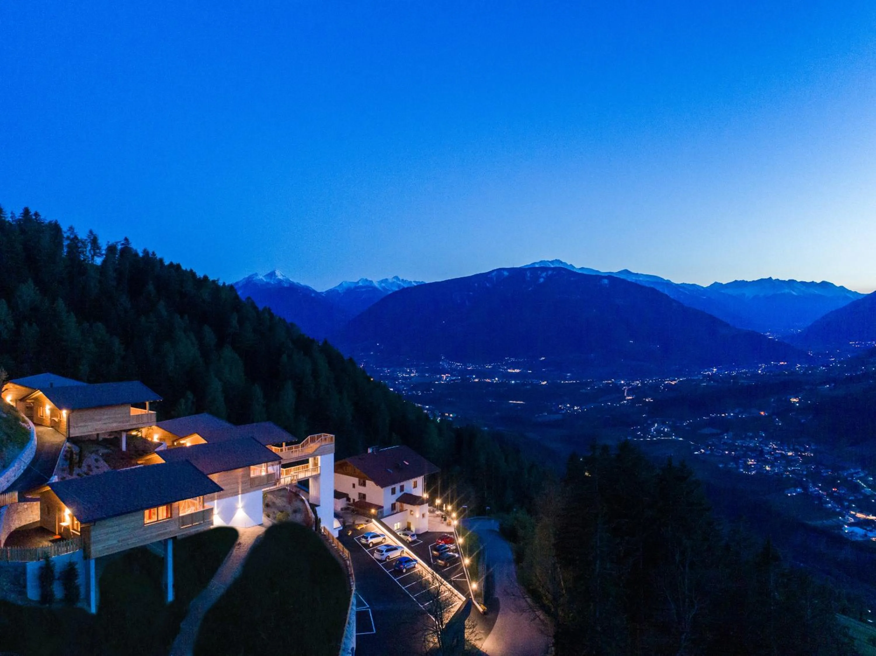 Bird's eye view in Mountain Village Hasenegg