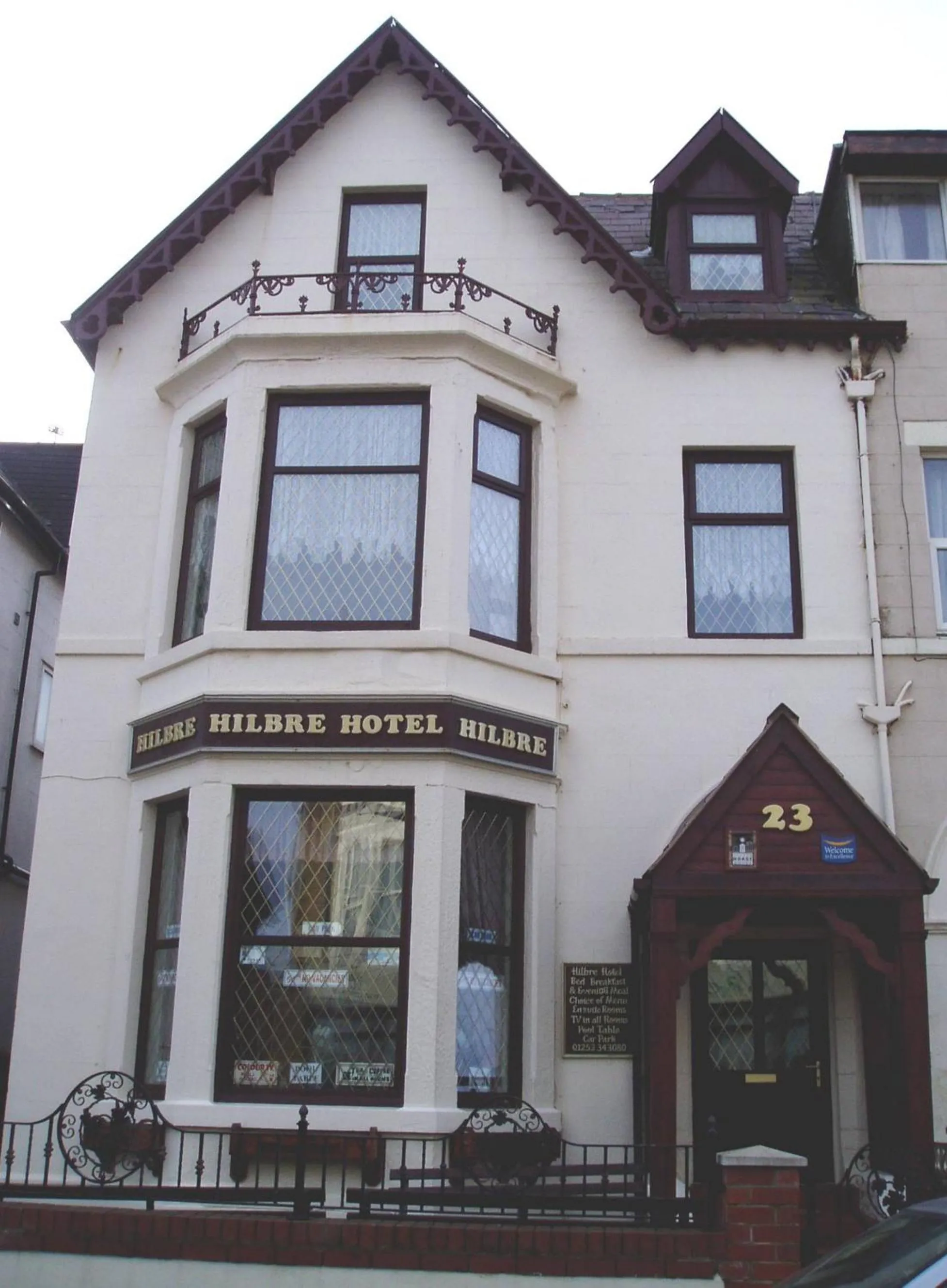 Facade/entrance in Hilbre Hotel