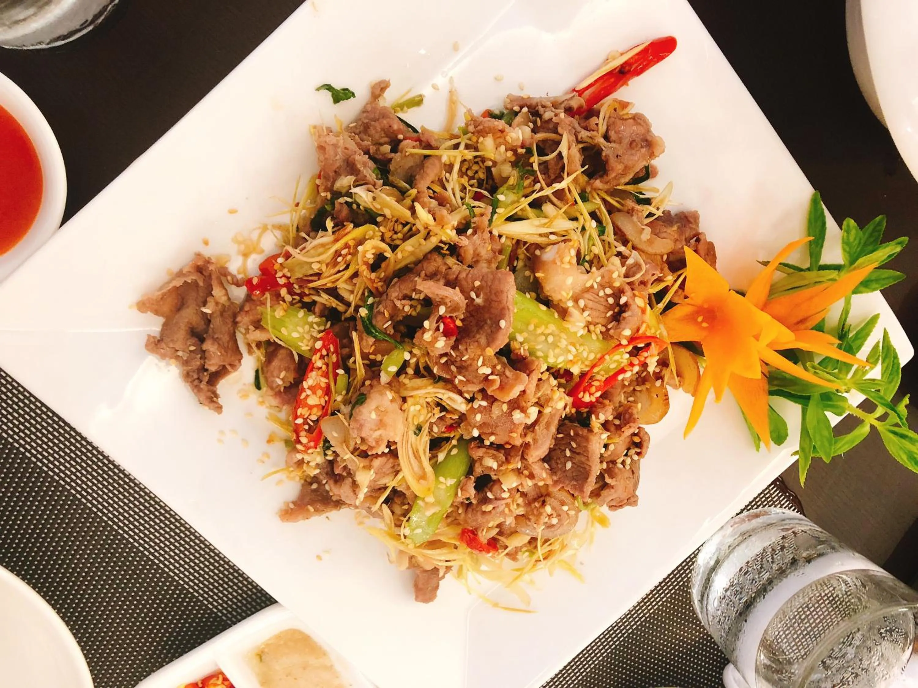 Food close-up in Vincent Halong Hotel