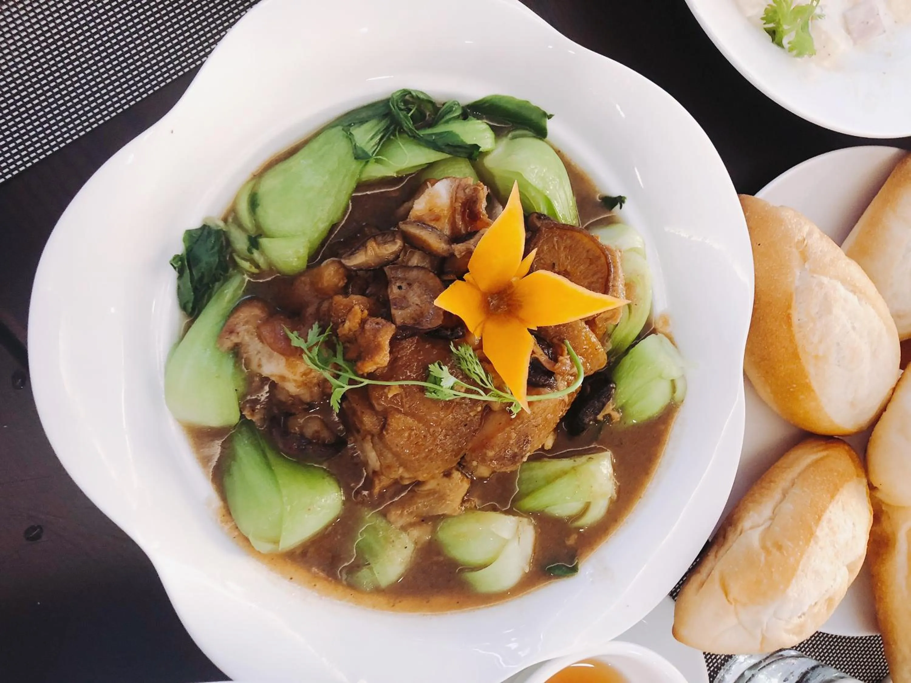 Food close-up in Vincent Halong Hotel