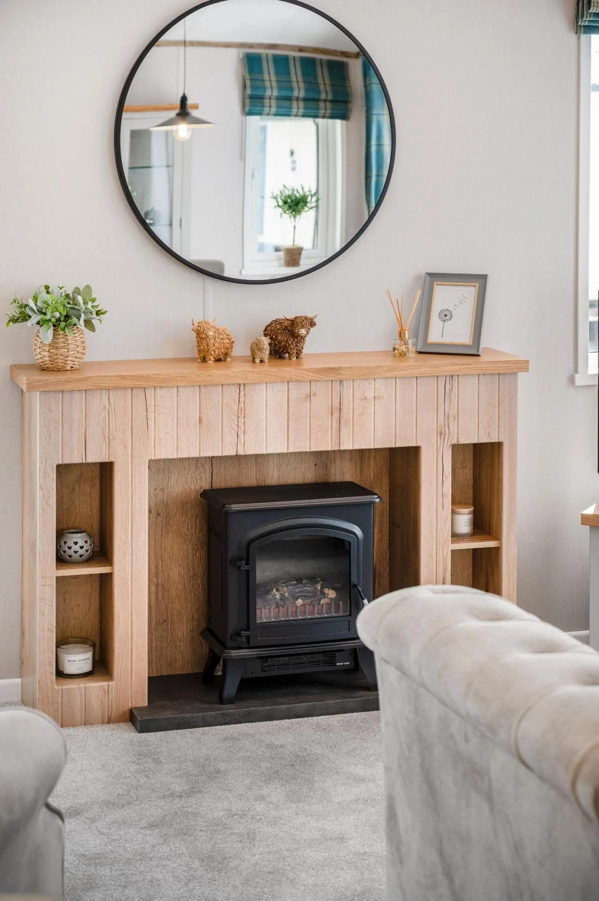 fireplace in Aberdunant Hall