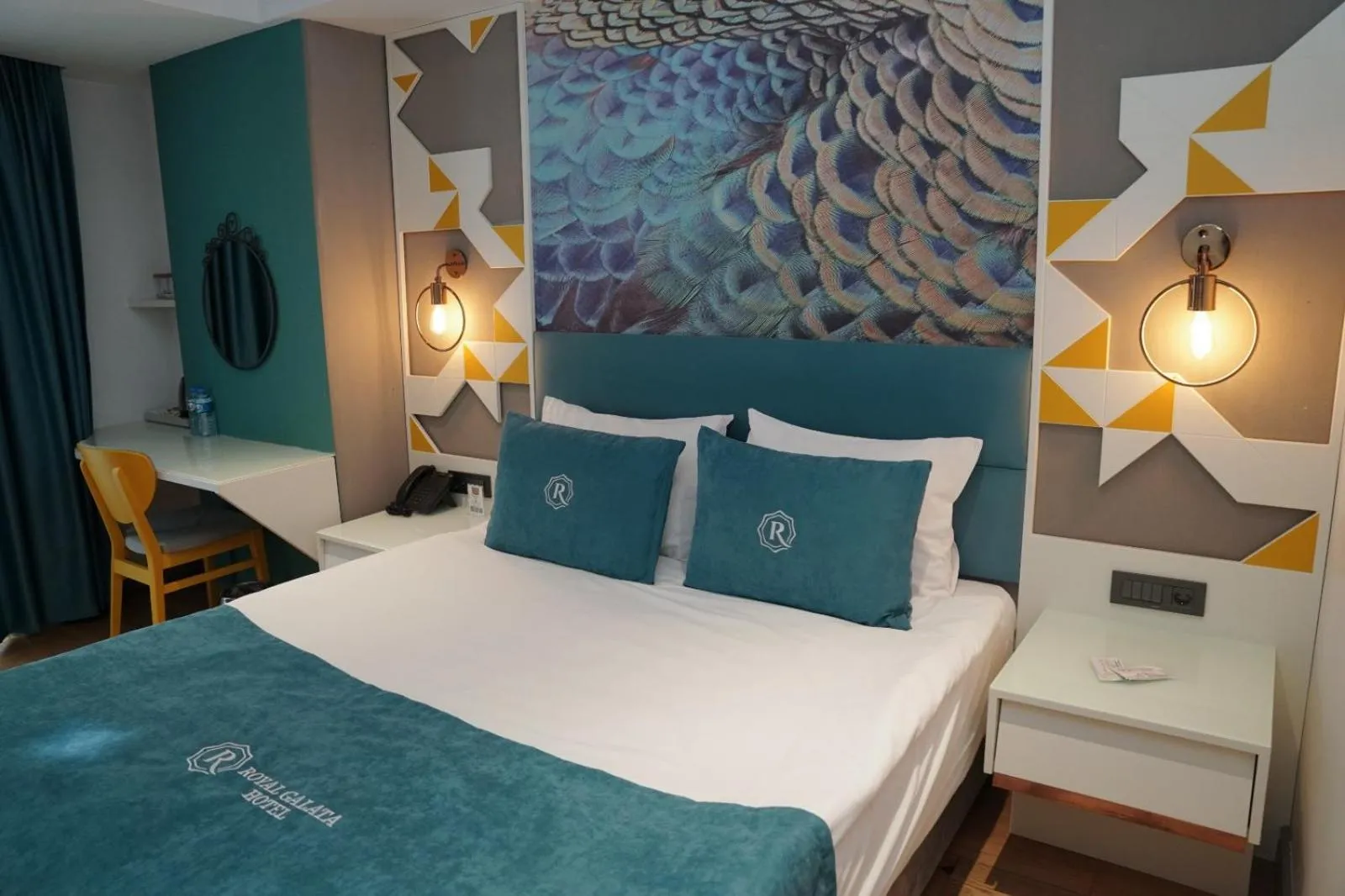 Bed in Royal Galata Hotel