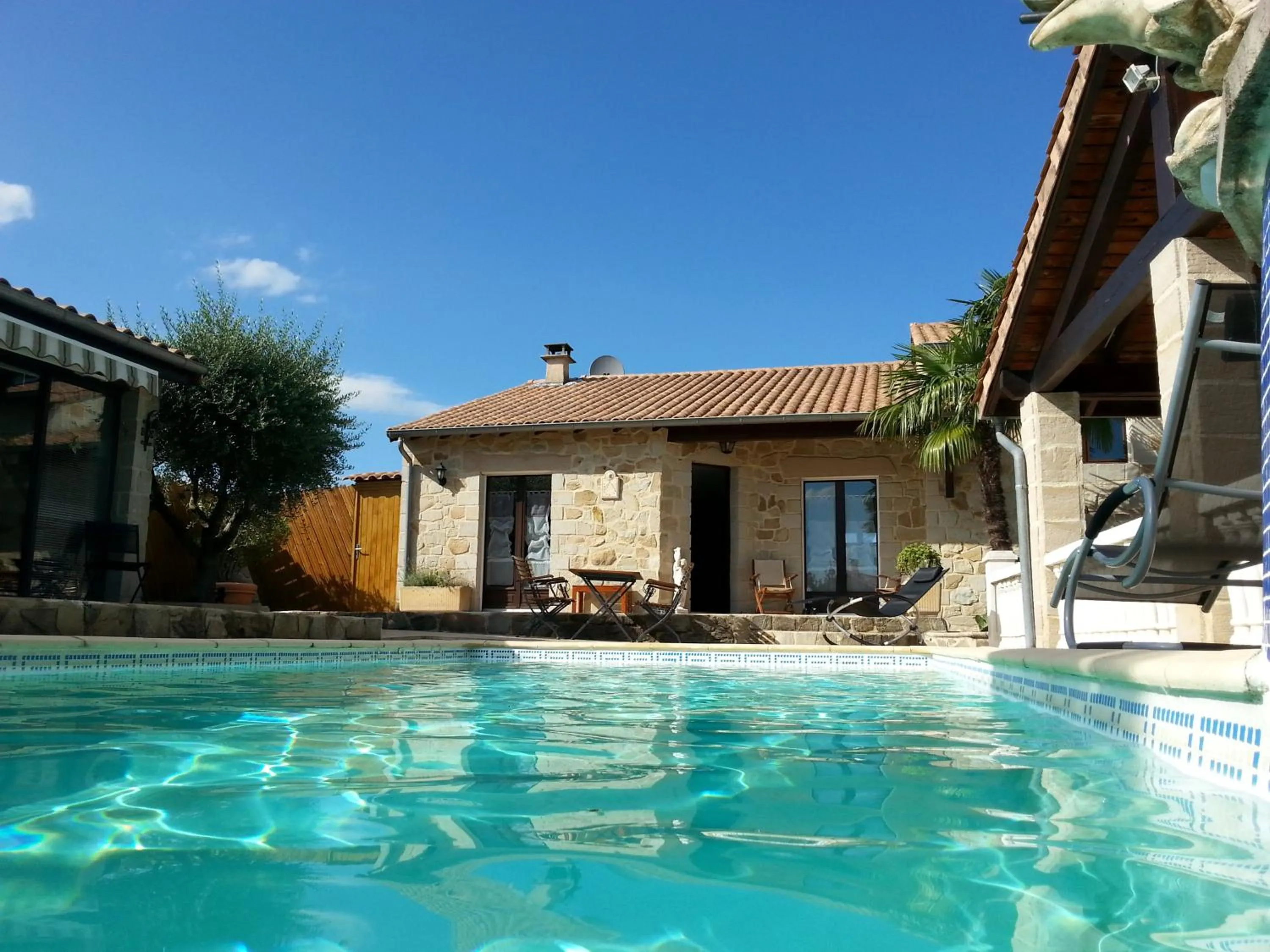 Pool view in Villa Escandia