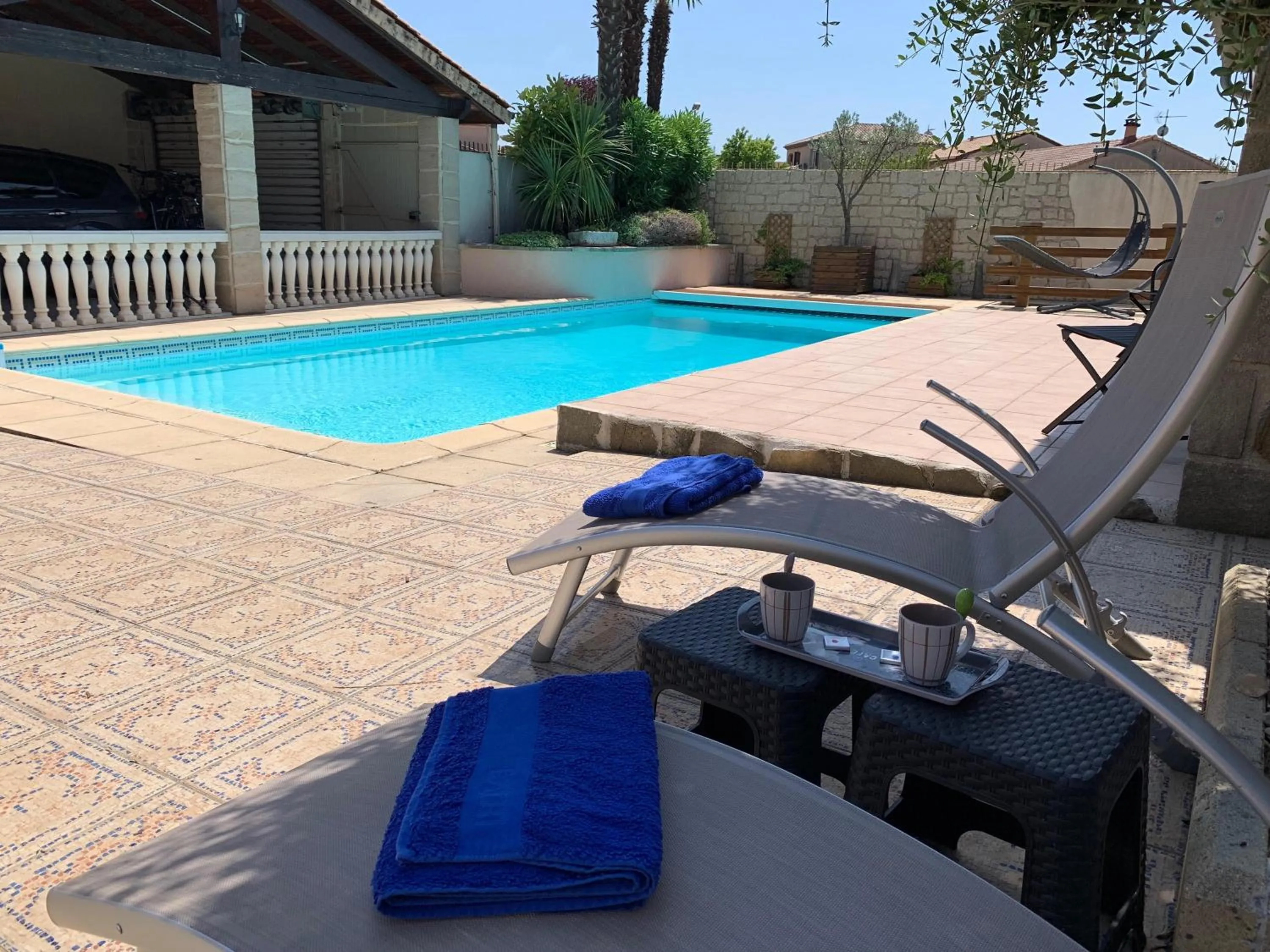 Pool view in Villa Escandia