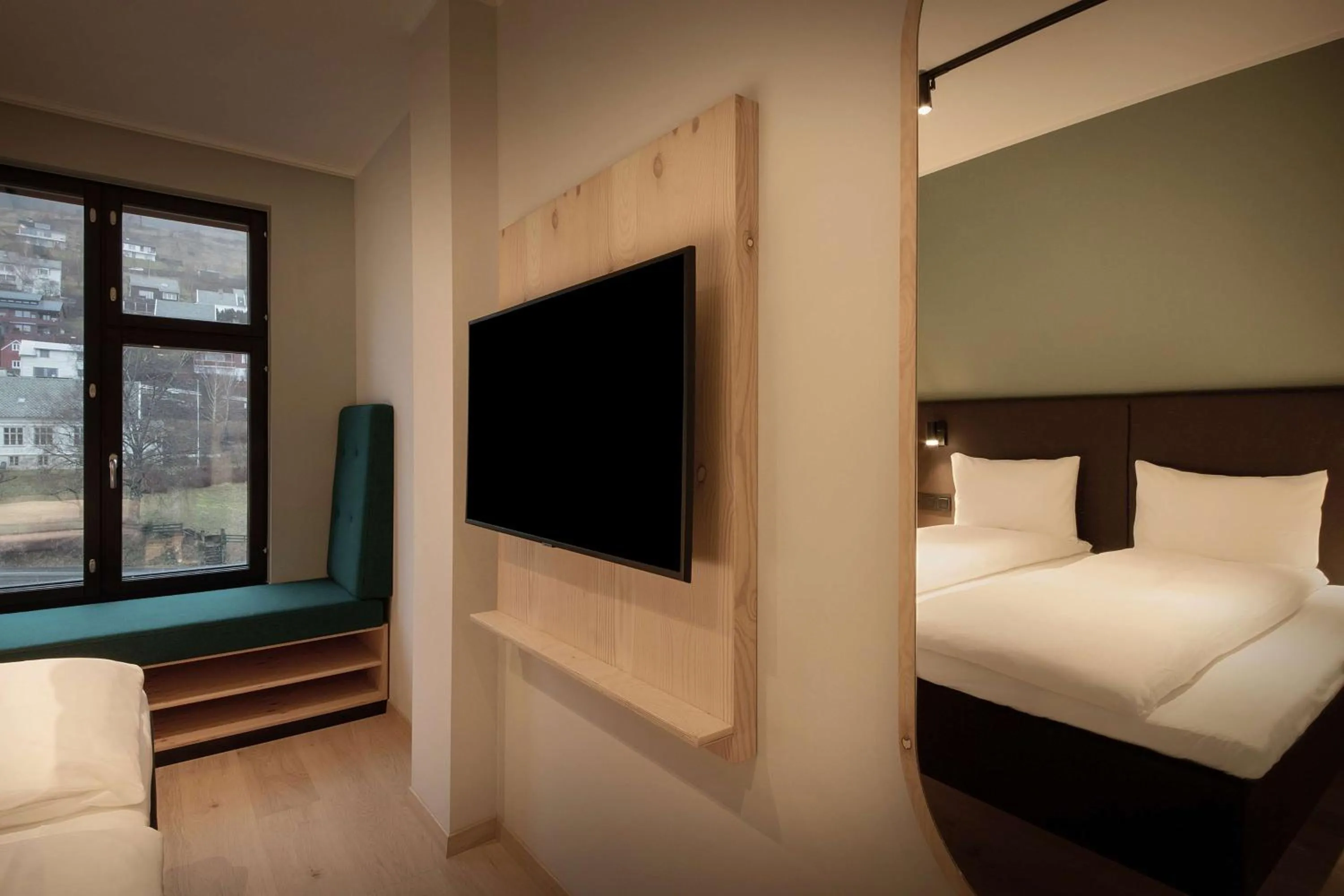 Bedroom, Bed in Scandic Voss